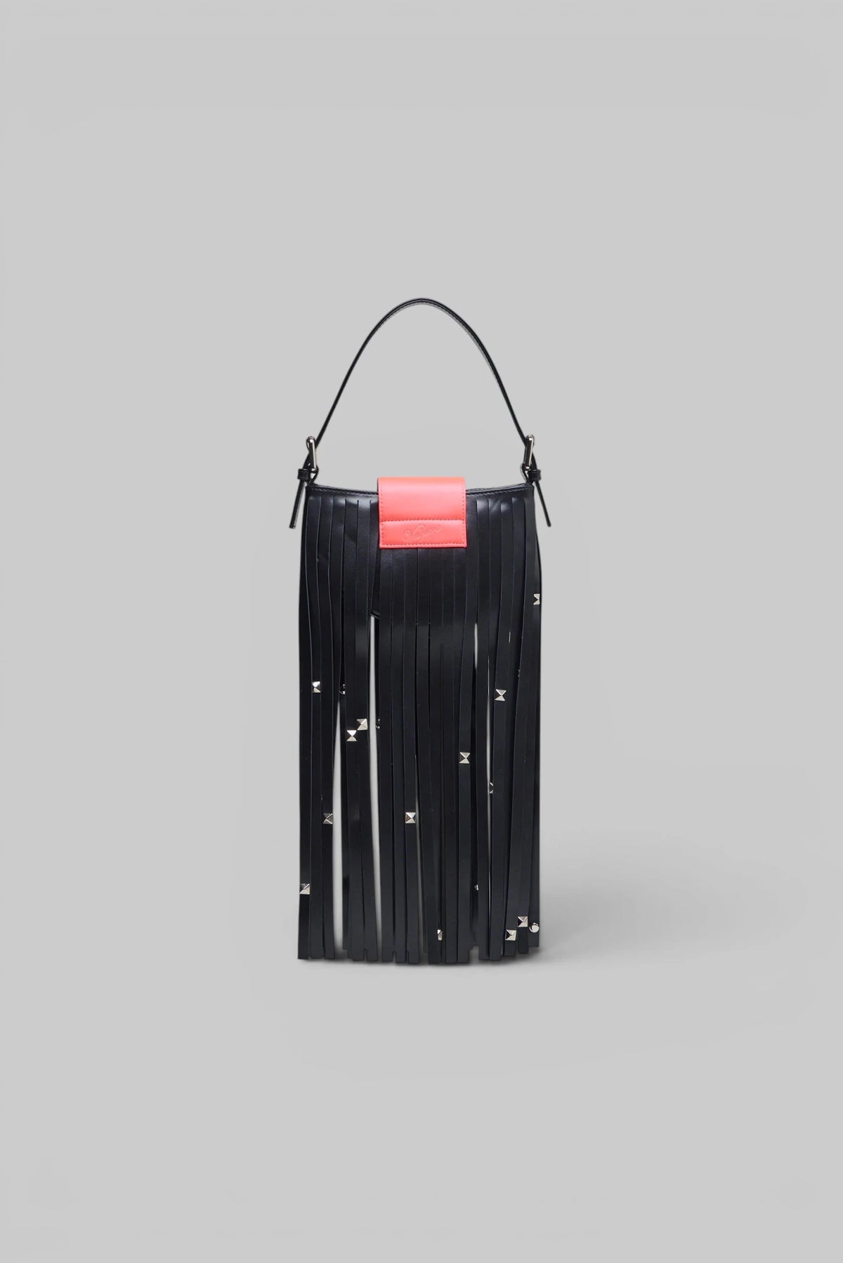 Vaquera Mini Fringe Bag Leather structured handle detail