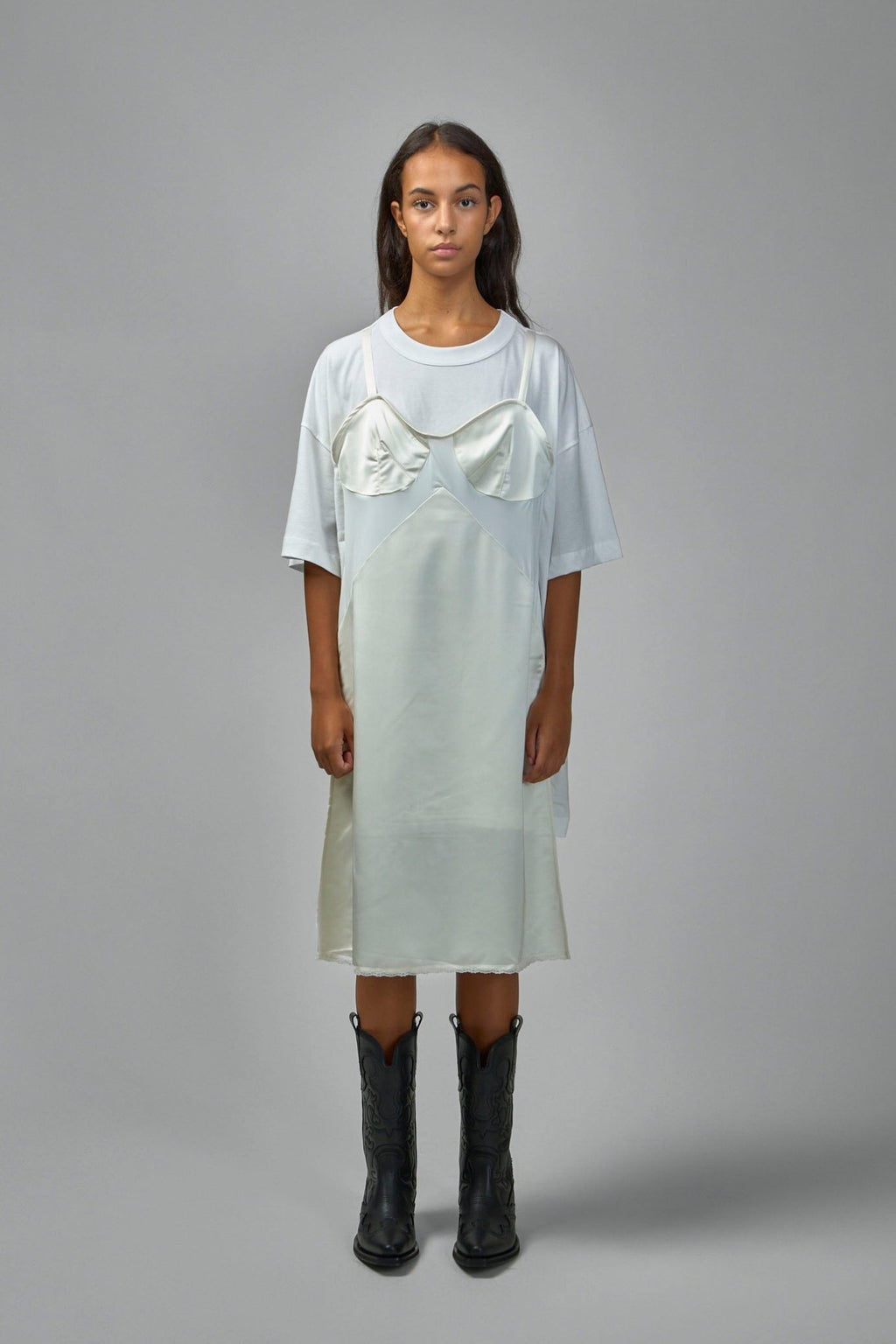 Vaquera - Slip Skirt Tall Tee Midi Dress - LABELS