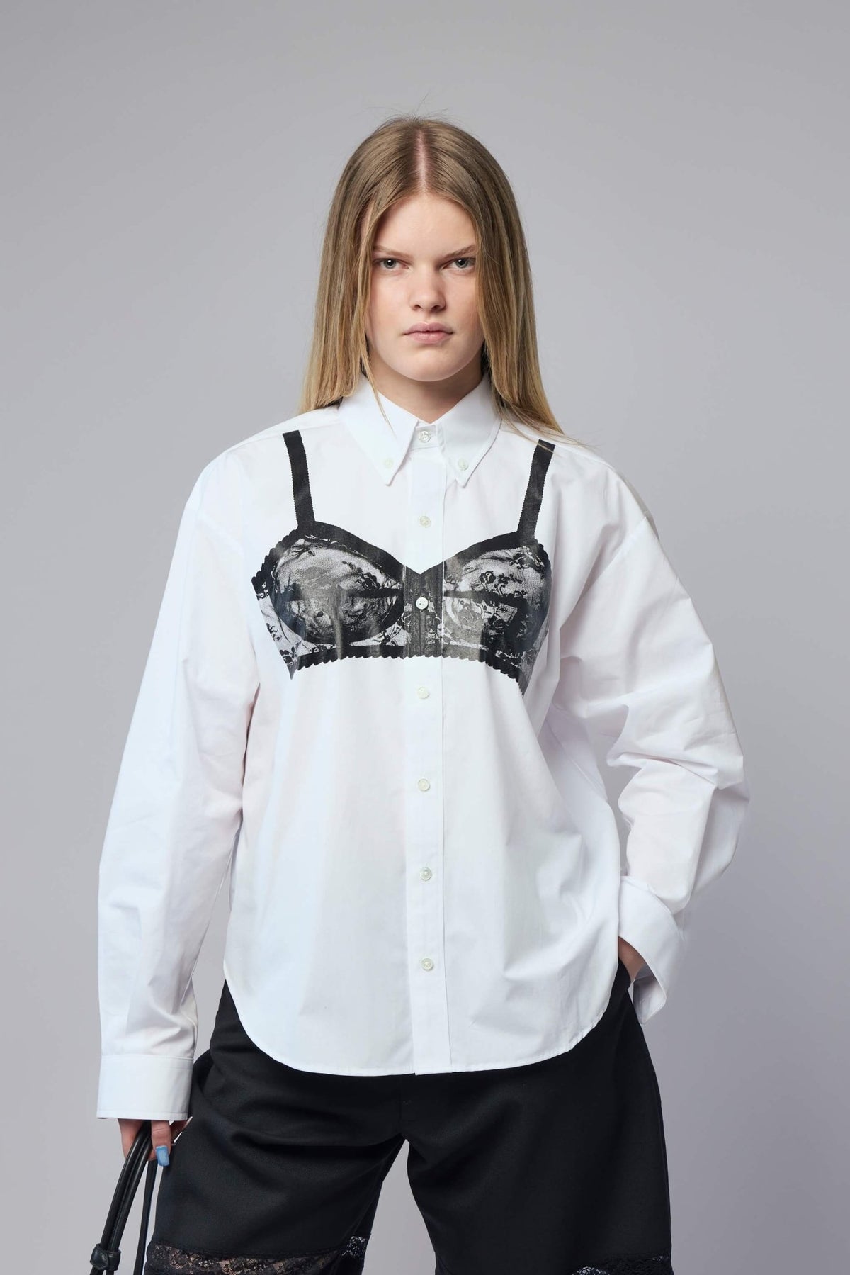 Vaquera - Women Trompe L'oeil Button Down Shirt Woven - LABELS