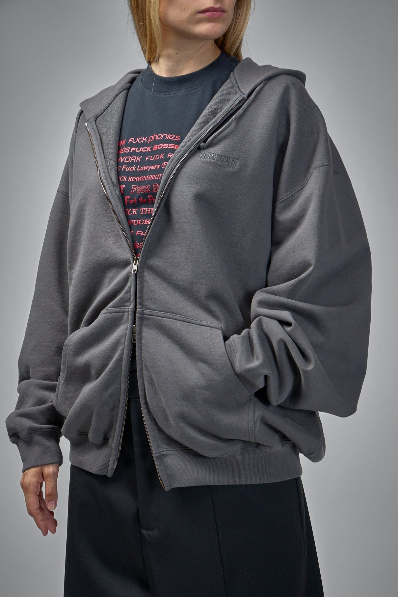 Vetements - Boxing Logo Oversized Zip - Up Hoodie - LABELS