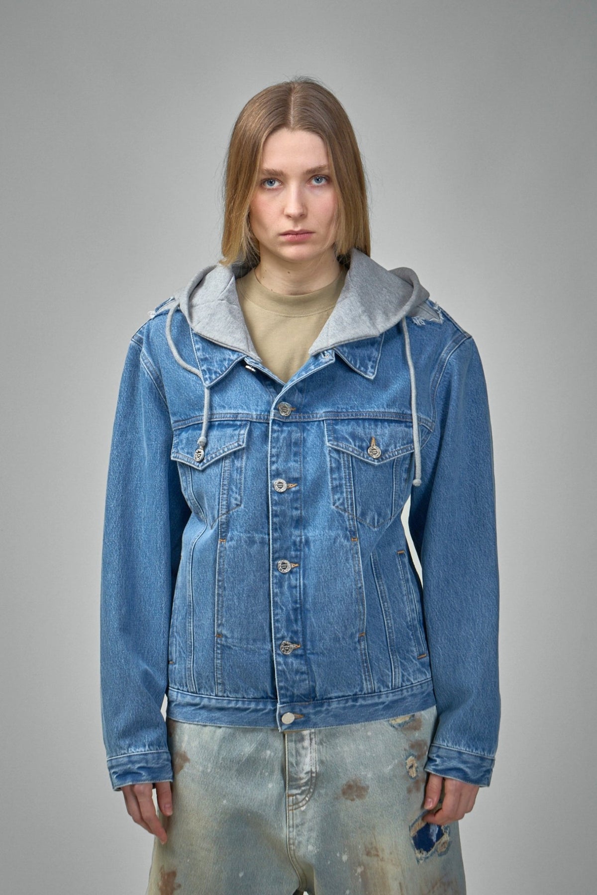 Vetements - Deconstructed Hooded Denim Jacket - LABELS