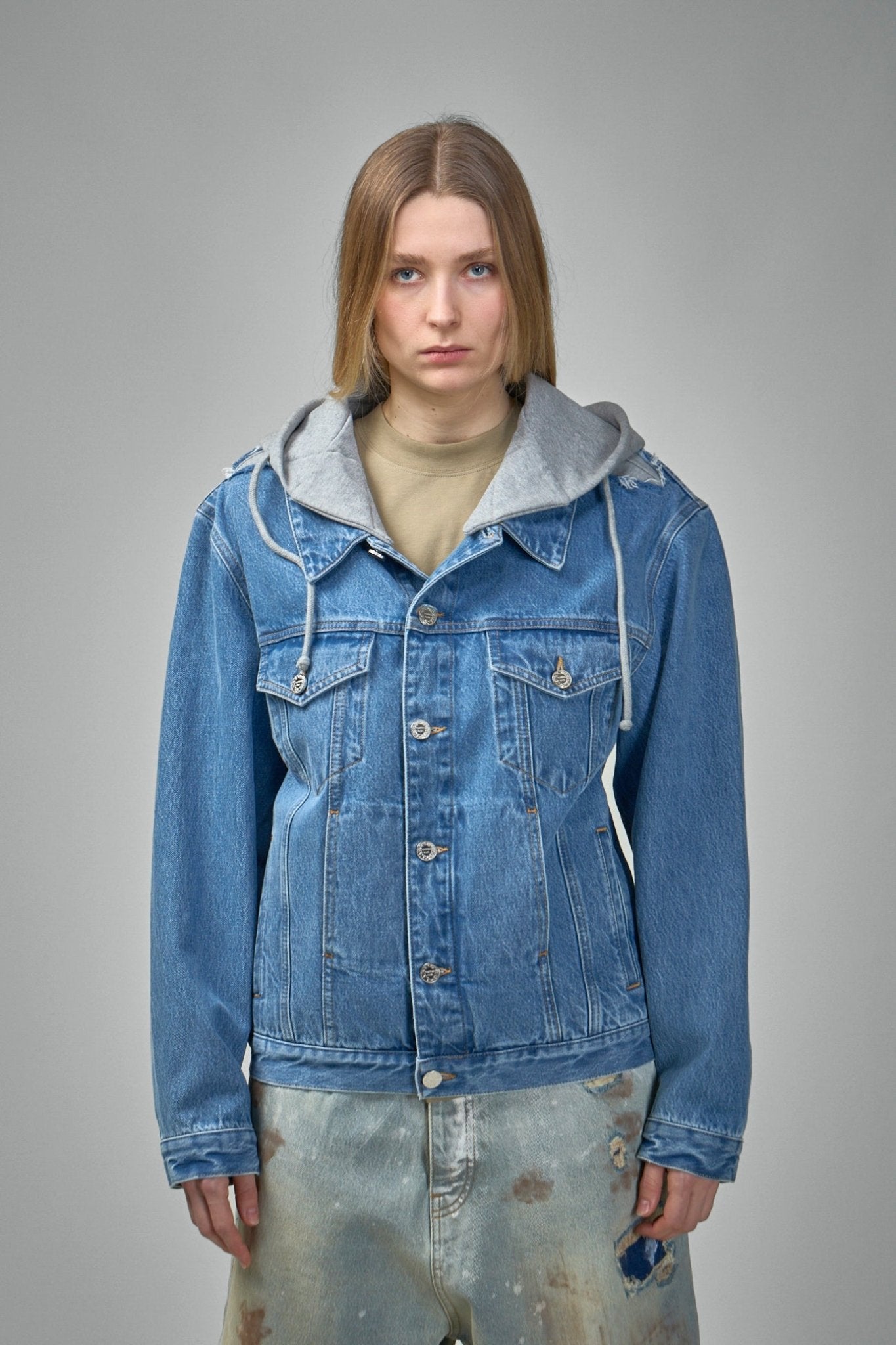Vetements - Deconstructed Hooded Denim Jacket - LABELS