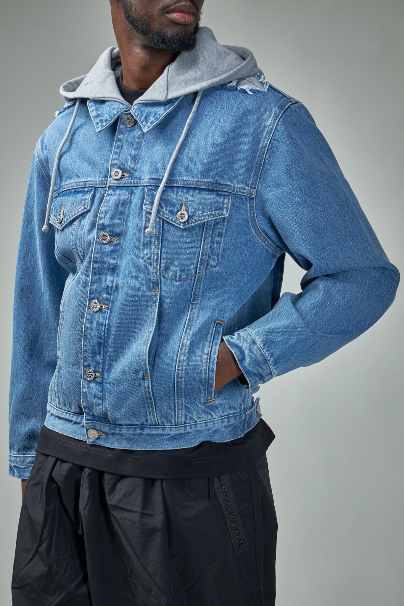 Vetements - Deconstructed Hooded Denim Jacket - LABELS