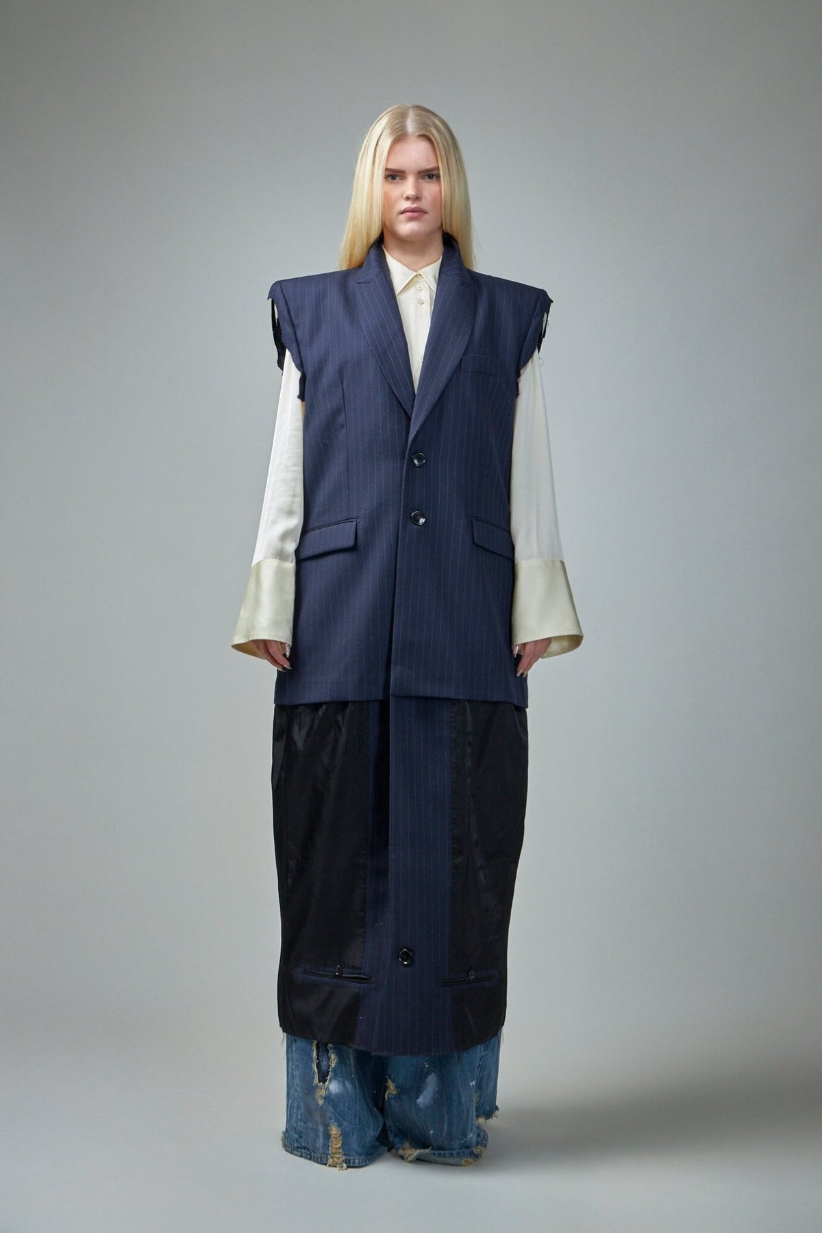 Vetements - Deconstructed Sleeveless Lining Coat - LABELS