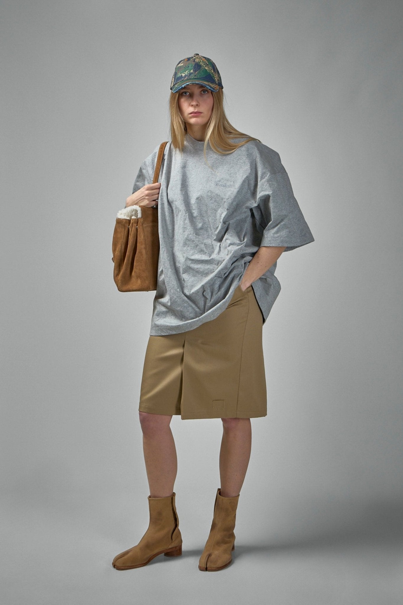 Vetements - Metalized Wrinkled Logo Embroidered T-Shirt - LABELS