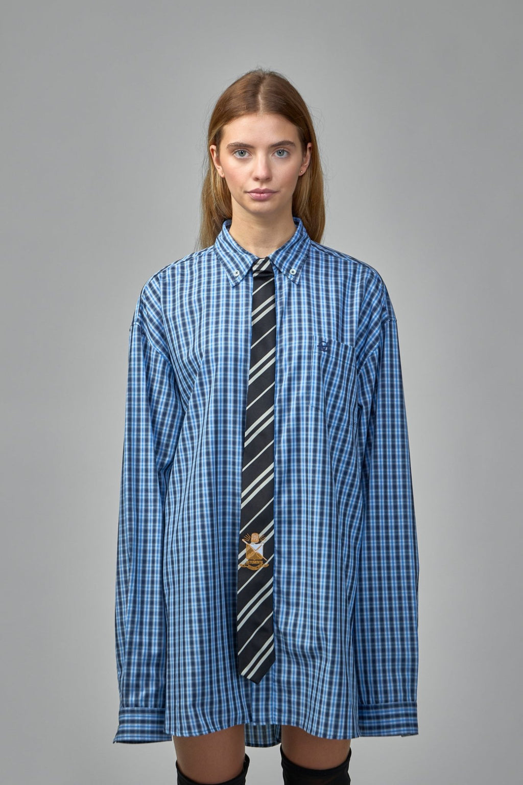 Vetements - Tie Shirt with Sewn - In Tie - LABELS