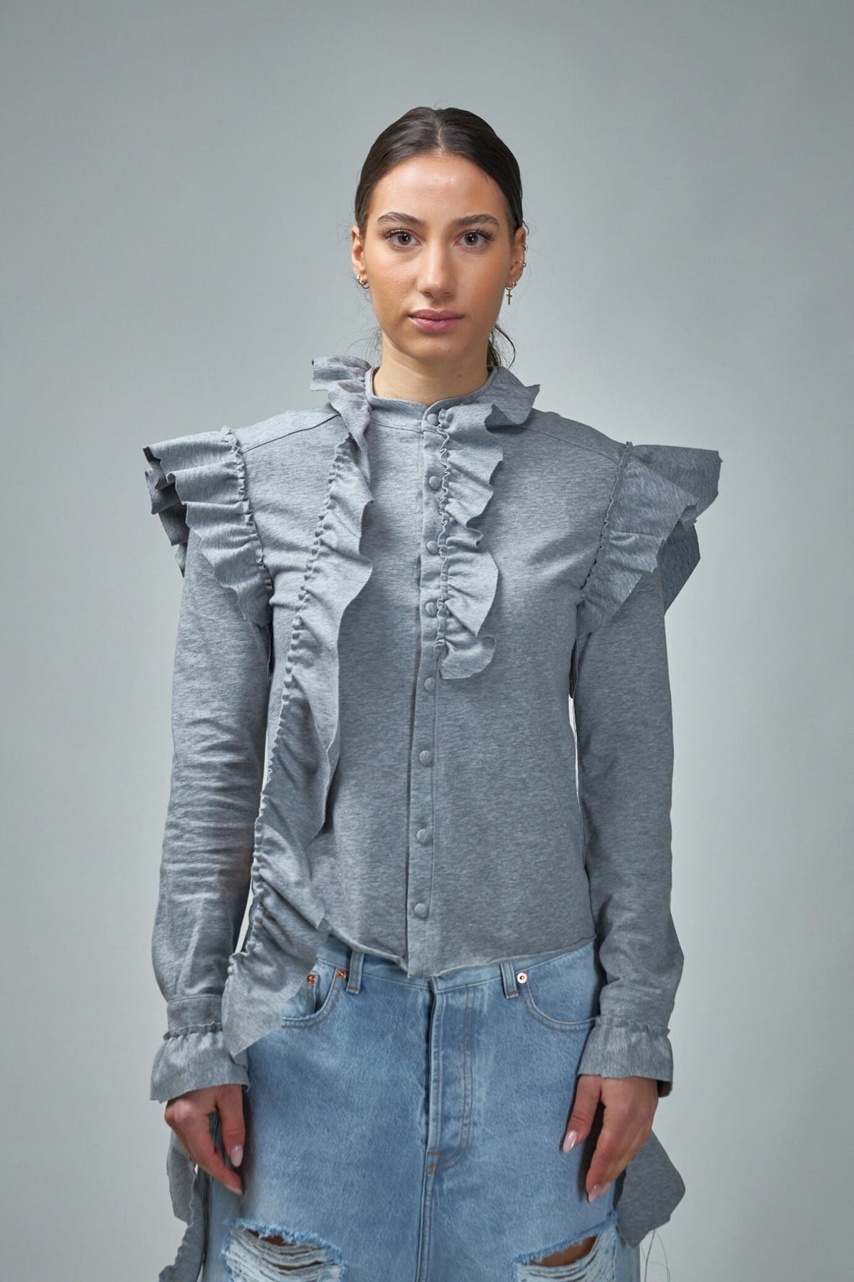 Vetements - Vetements Deconstructed Jersey Blouse - LABELS