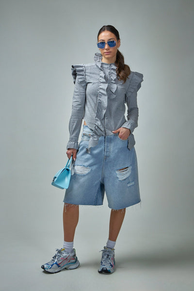 Deconstructed Jersey Blouse