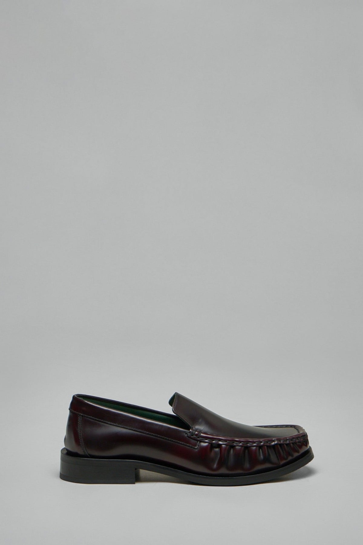 Dior Men\'s Burgundy Leather Slip-On Loafers Dior Burgundy Brushed Leather Loafers Size 39.5 IT main image 3
