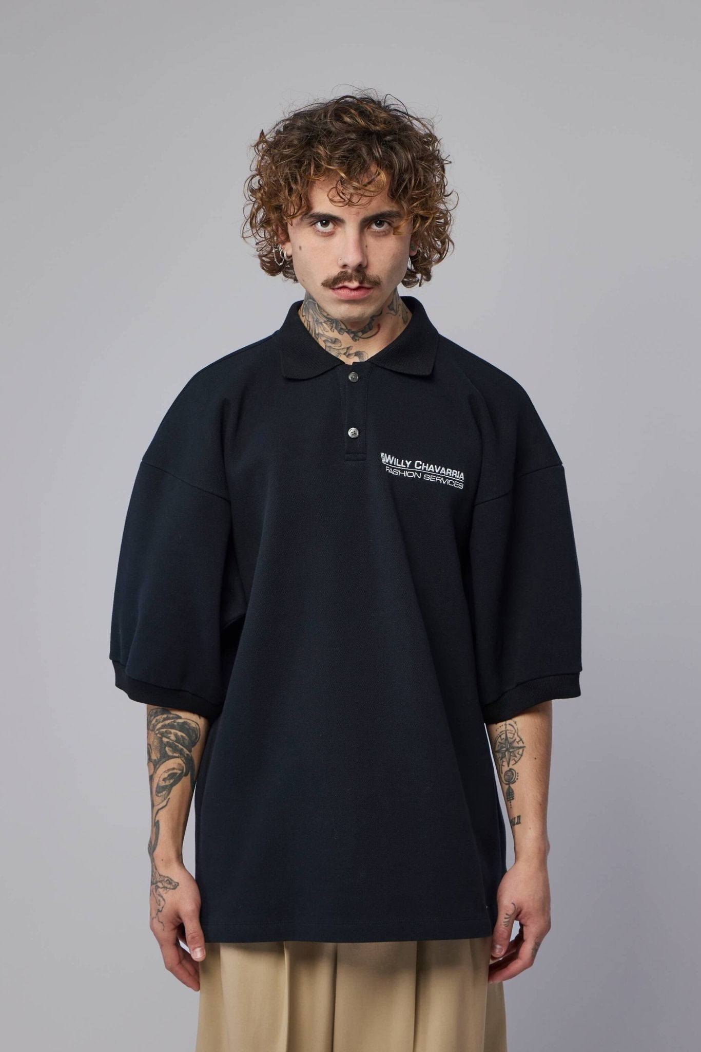 Willy Chavarria Polo - Oversized Cotton Football Shirt – LABELS