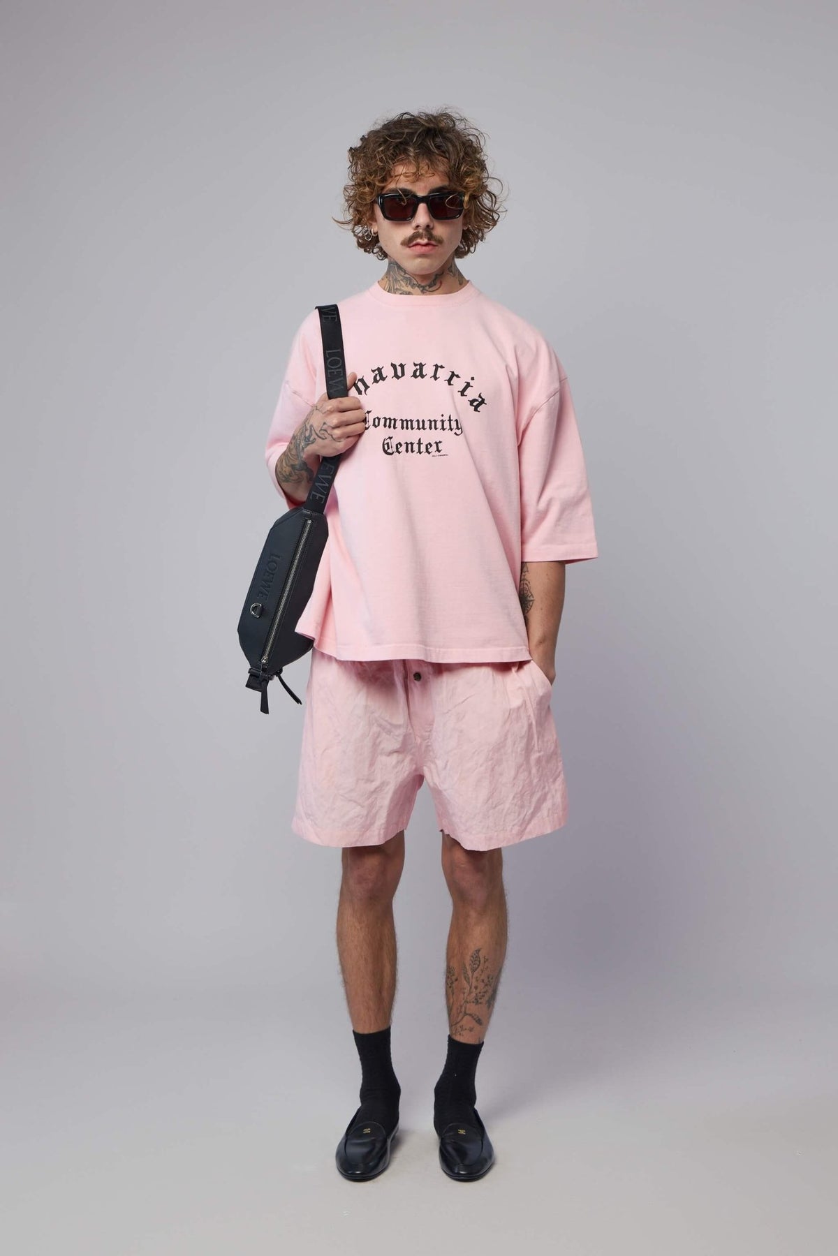 Back view highlighting relaxed boxer-inspired cut and comfortable fit