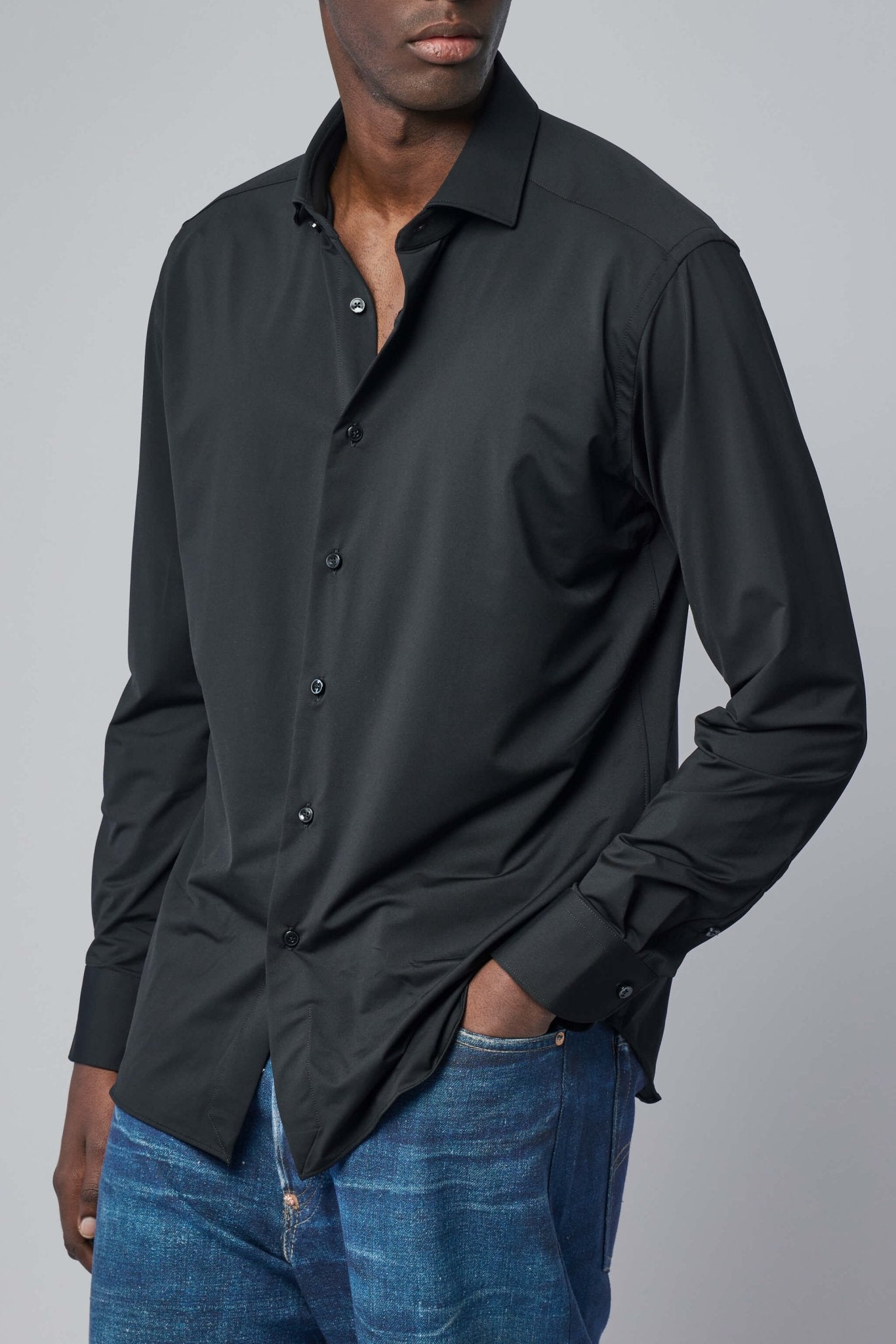 Xacus - Camicia In Jrs Uomo - LABELS