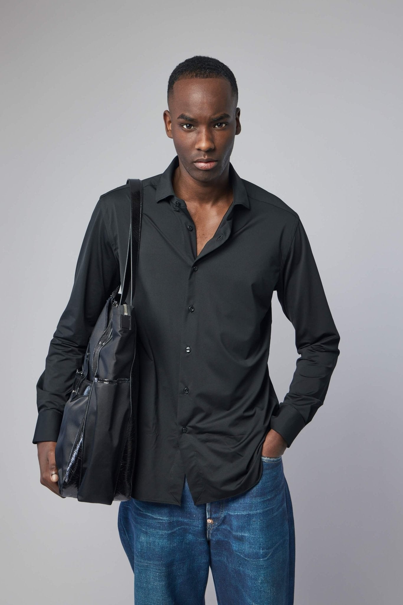 Xacus - Camicia In Jrs Uomo - LABELS