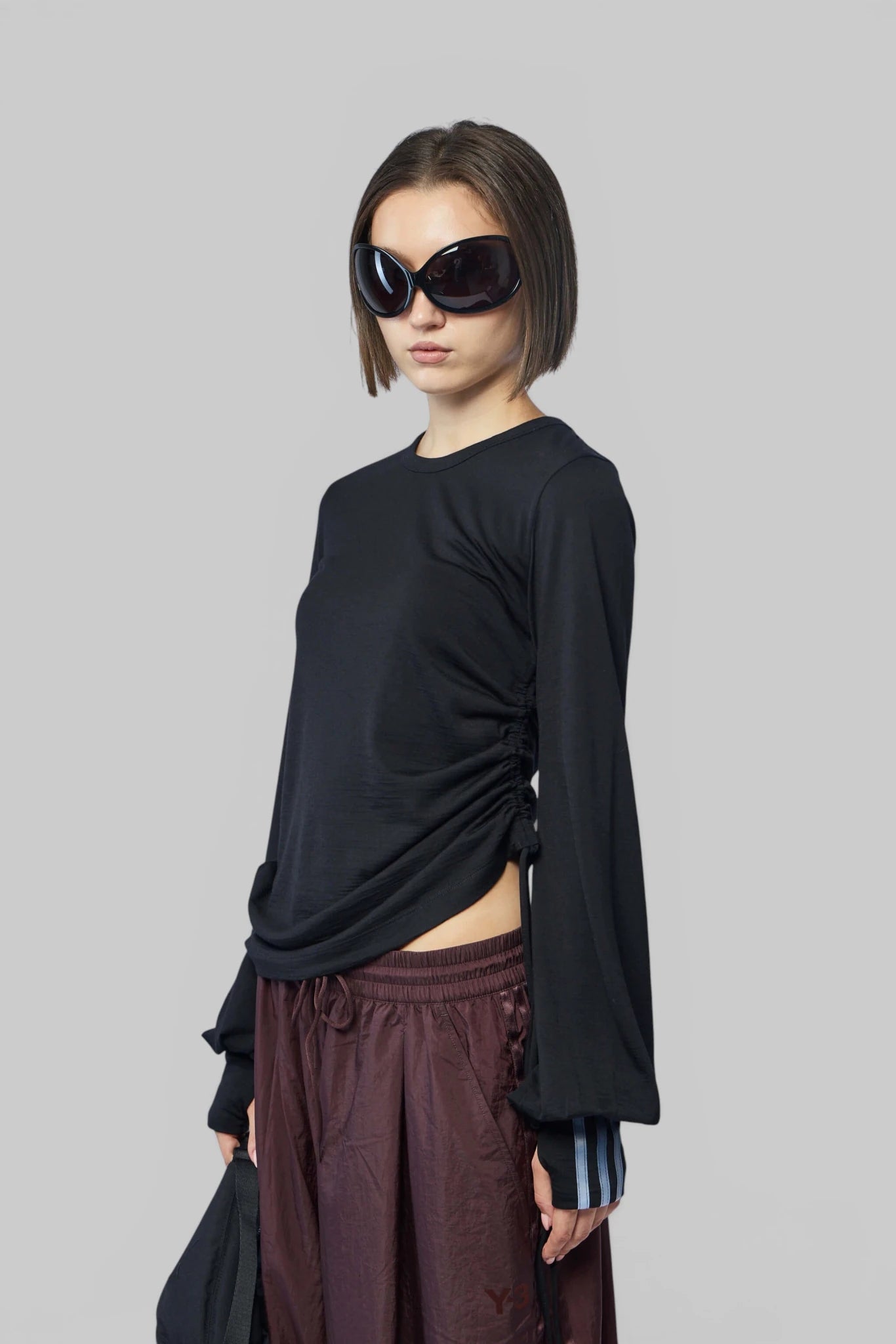Y-3 Yohji Yamamoto - Cnch Drape LS Tee - LABELS