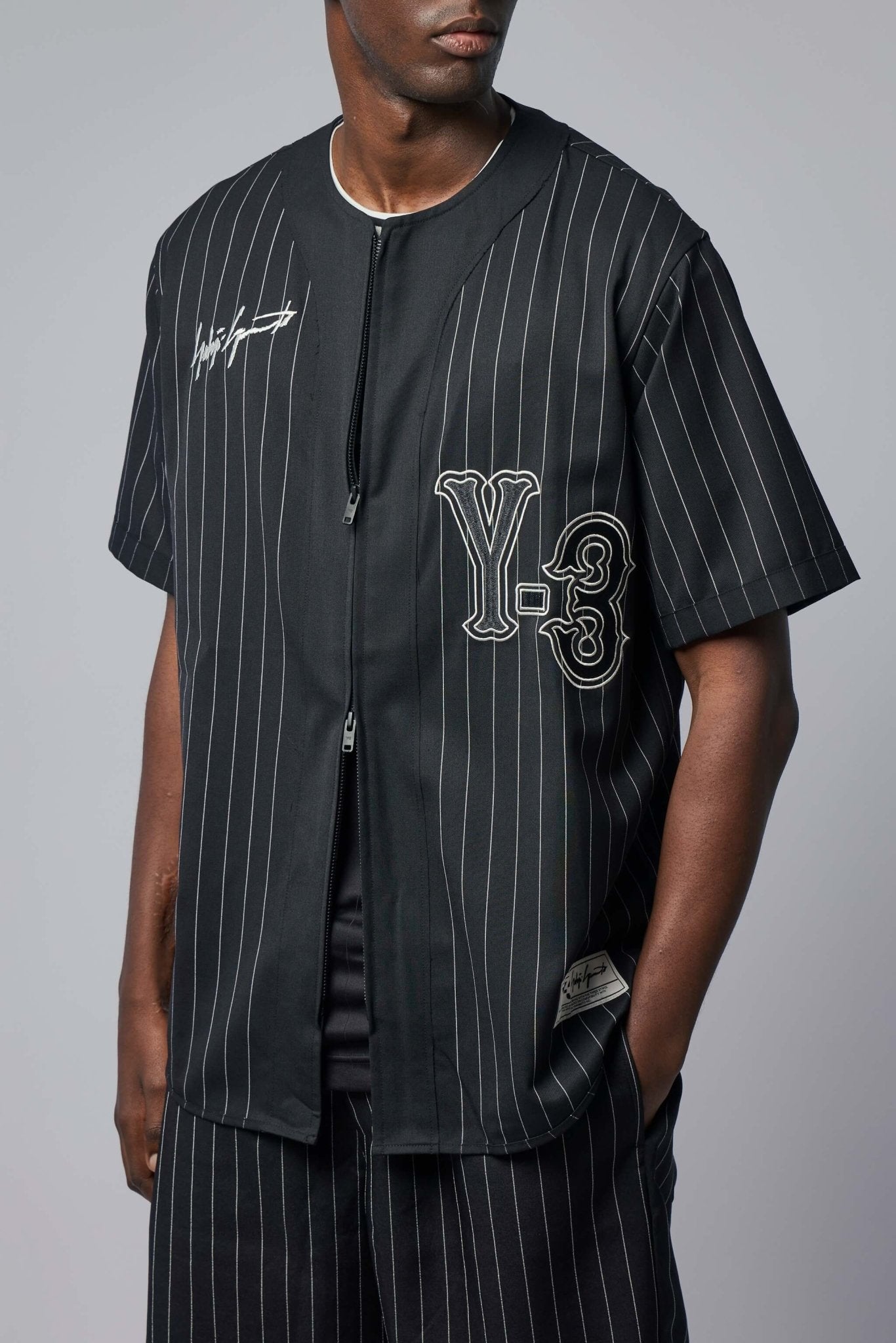 Y-3 Loose Fit Pinstripe Mesh Anthony Edwards Basketball Jersey Y-3 
