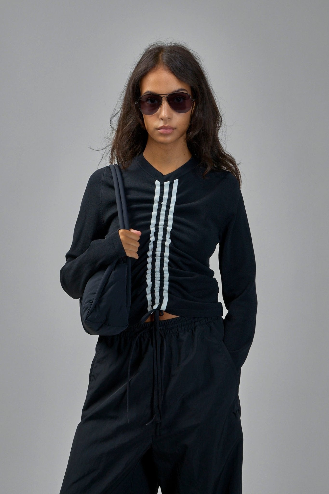 Y - 3 Yohji Yamamoto - Fitted Cinch Long Sleeve Shirt - LABELS