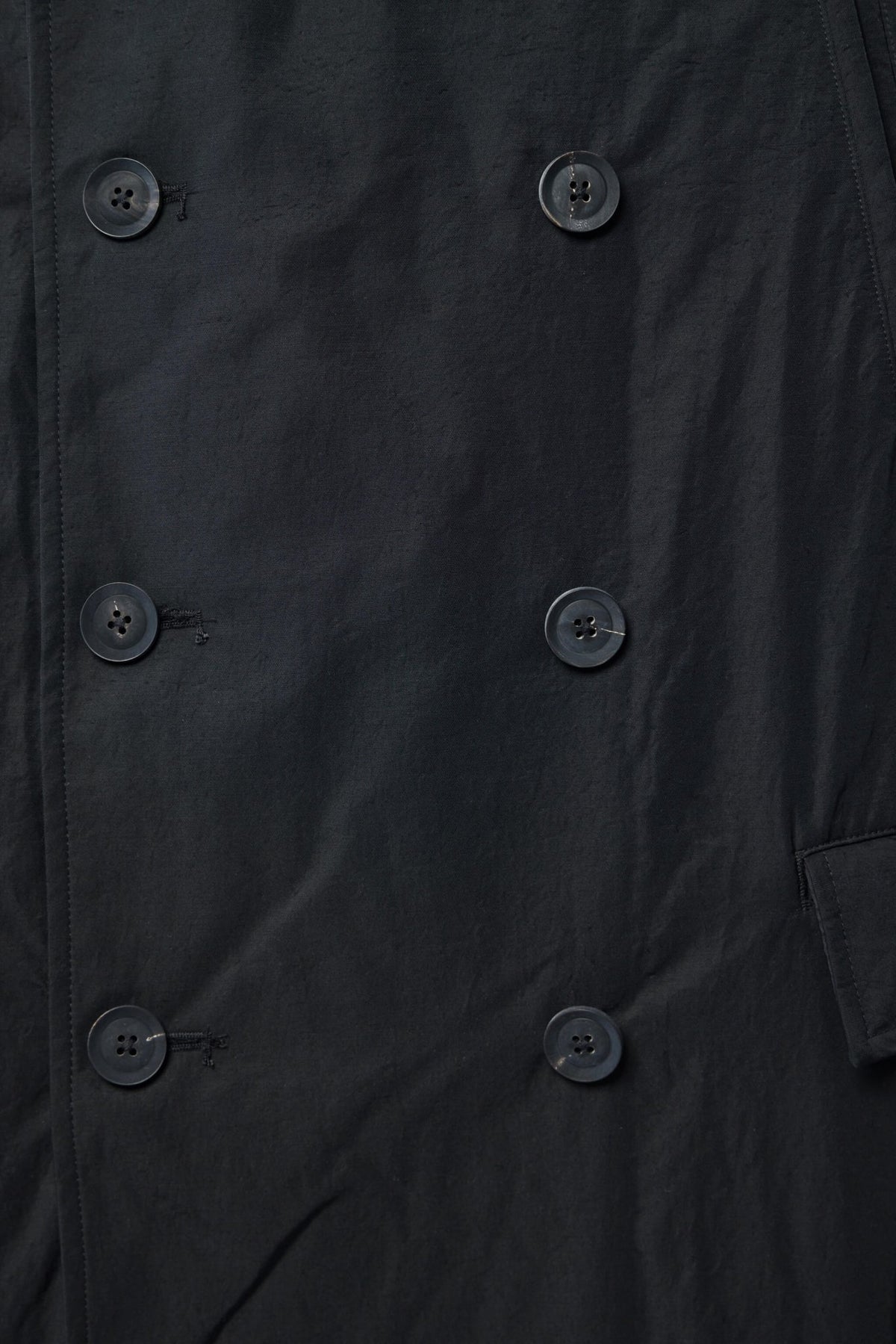 Y-3 trenchcoat styling on male model