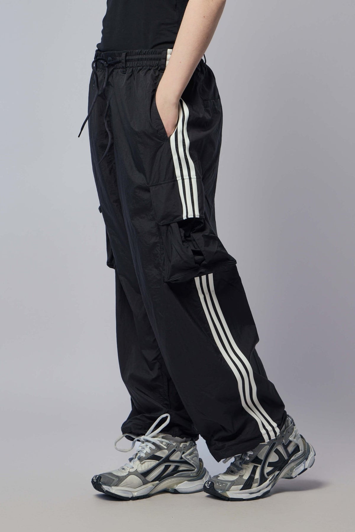 3s Label Nylon Wired 3 Stripes Cargo Pants – LABELS