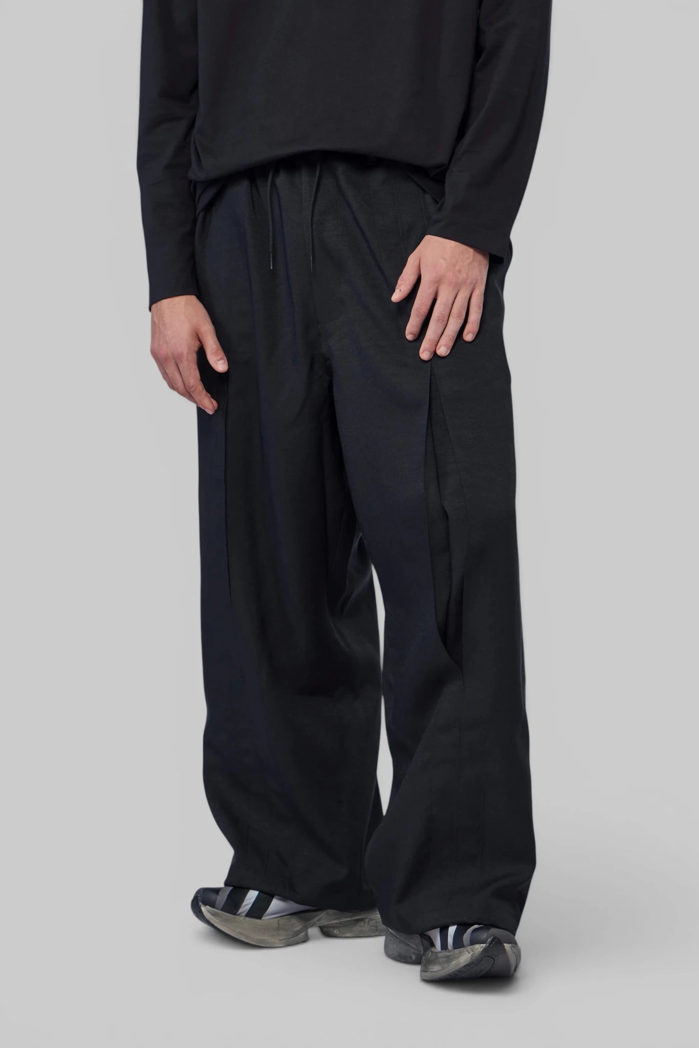 Y-3 Yohji Yamamoto Wide-Leg Pants - SU Pleated – LABELS