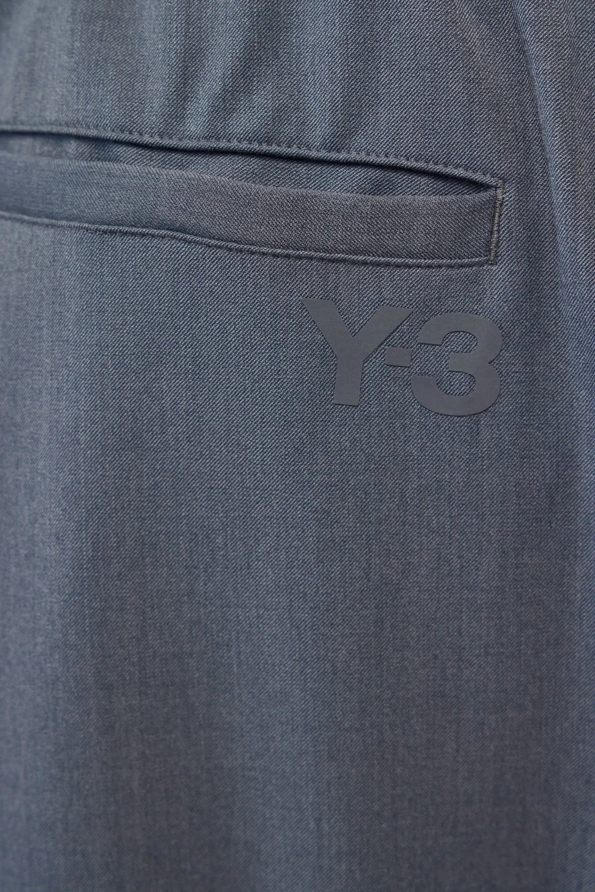 Fabric texture close-up of Y-3 Wide-Leg Pants recycled polyester blend