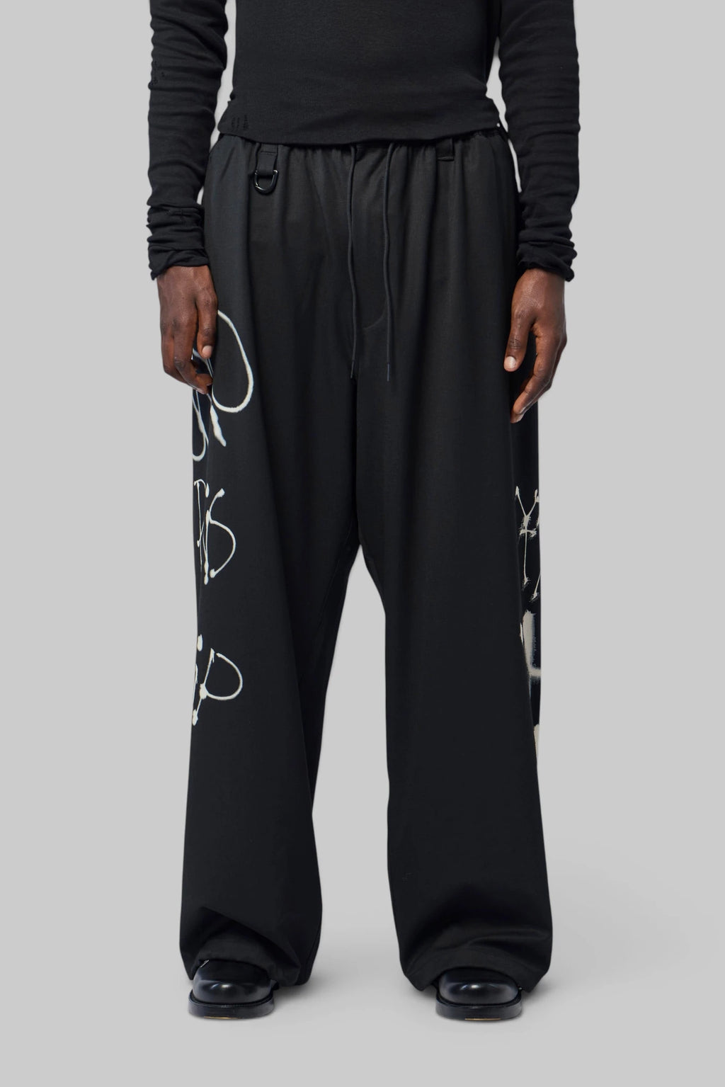 Y-3 Yohji Yamamoto - Y-3 Graffiti-Print Wide-Leg Trousers - LABELS
