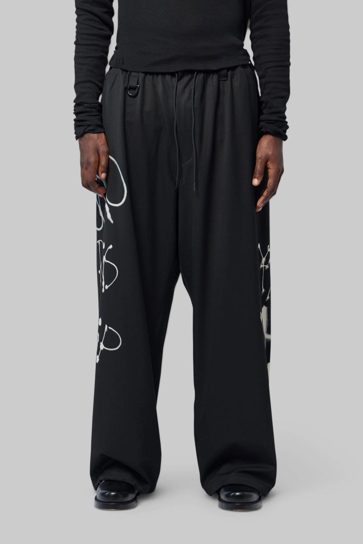 Y-3 Yohji Yamamoto - Y-3 Graffiti-Print Wide-Leg Trousers - LABELS