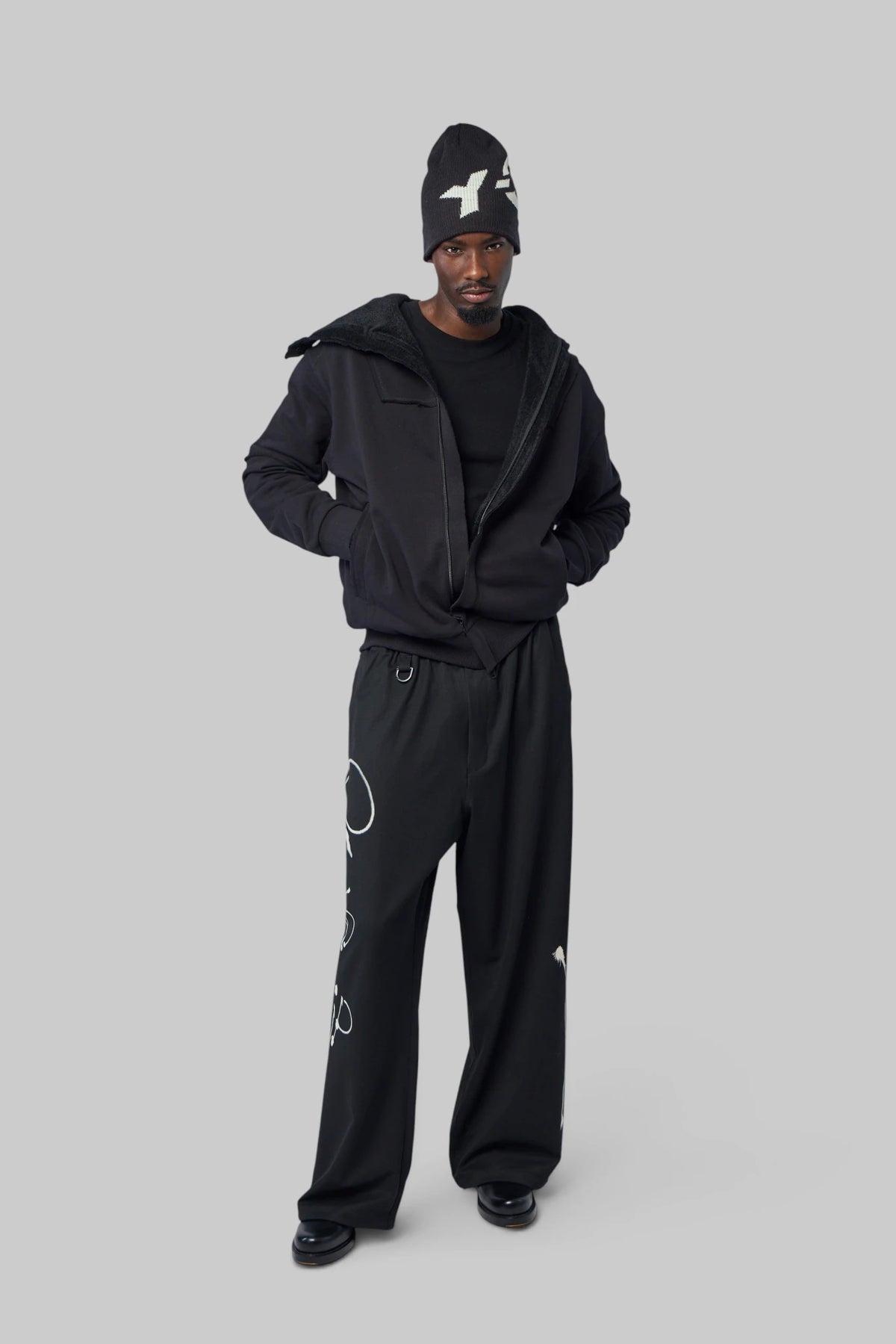 Y-3 Yohji Yamamoto - Y-3 Graffiti-Print Wide-Leg Trousers - LABELS