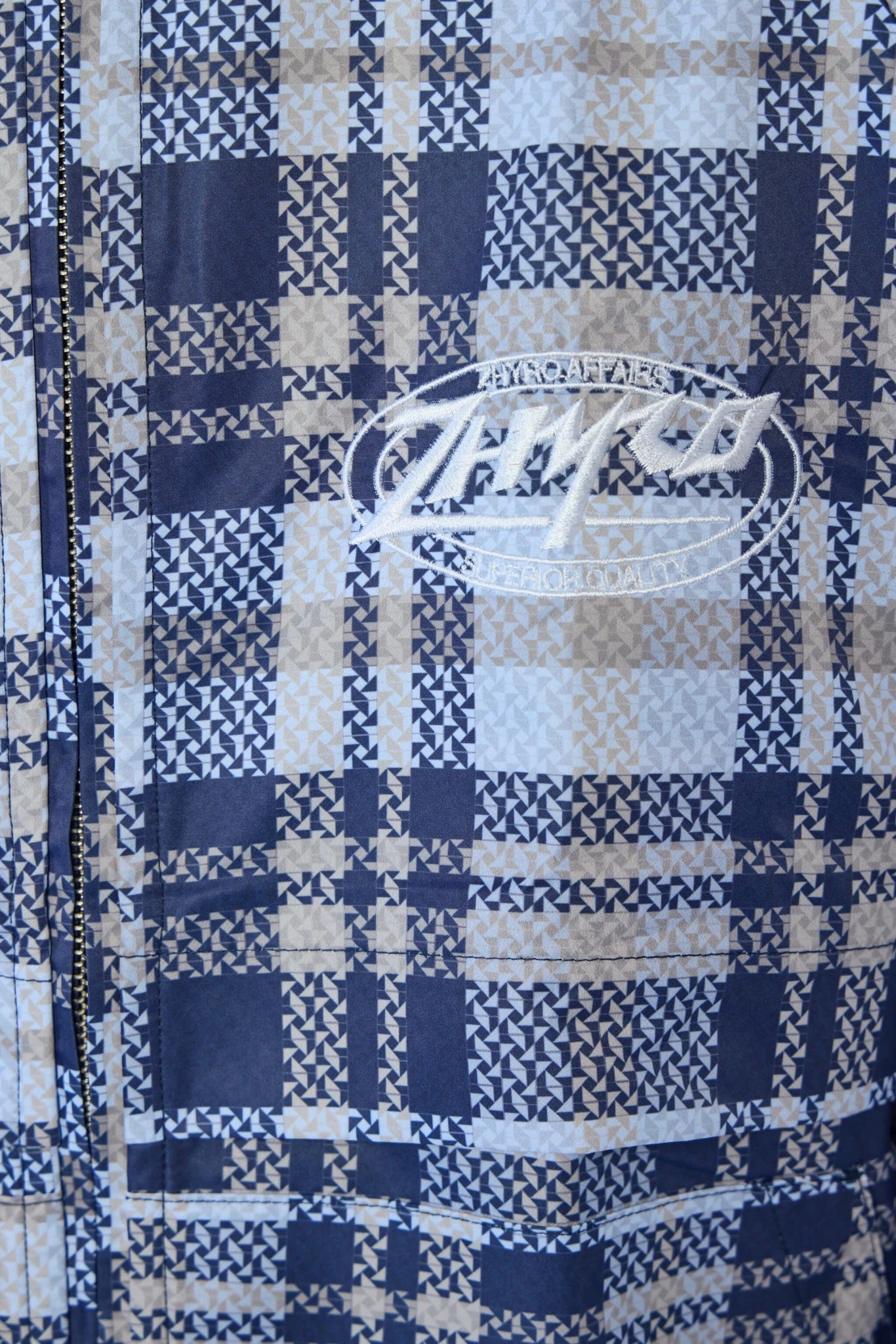 Zhyro - Hooded Plaid Windbreaker Jacket - LABELS