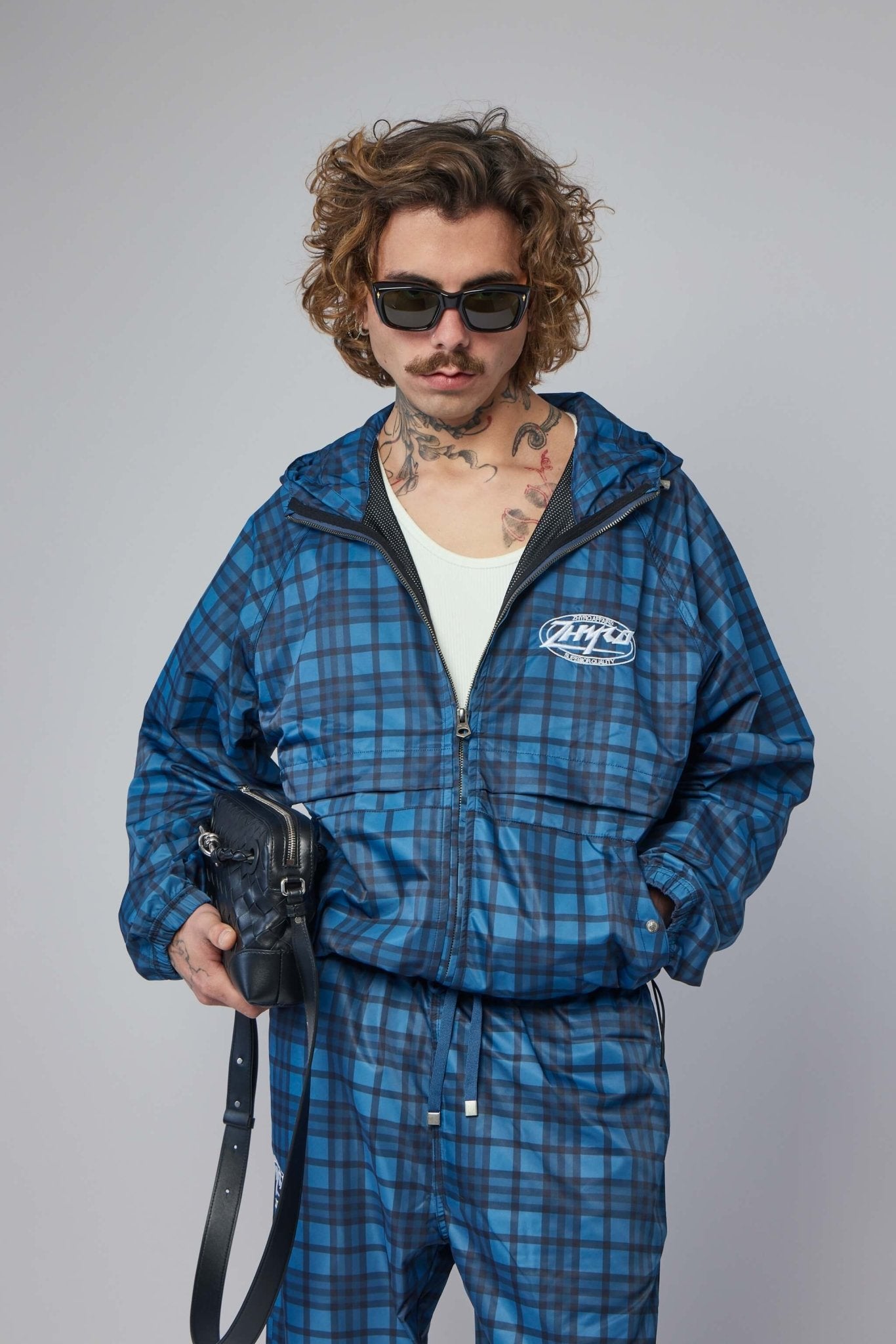 Zhyro Jackets - Hooded Windbreaker Blue Checkered – LABELS