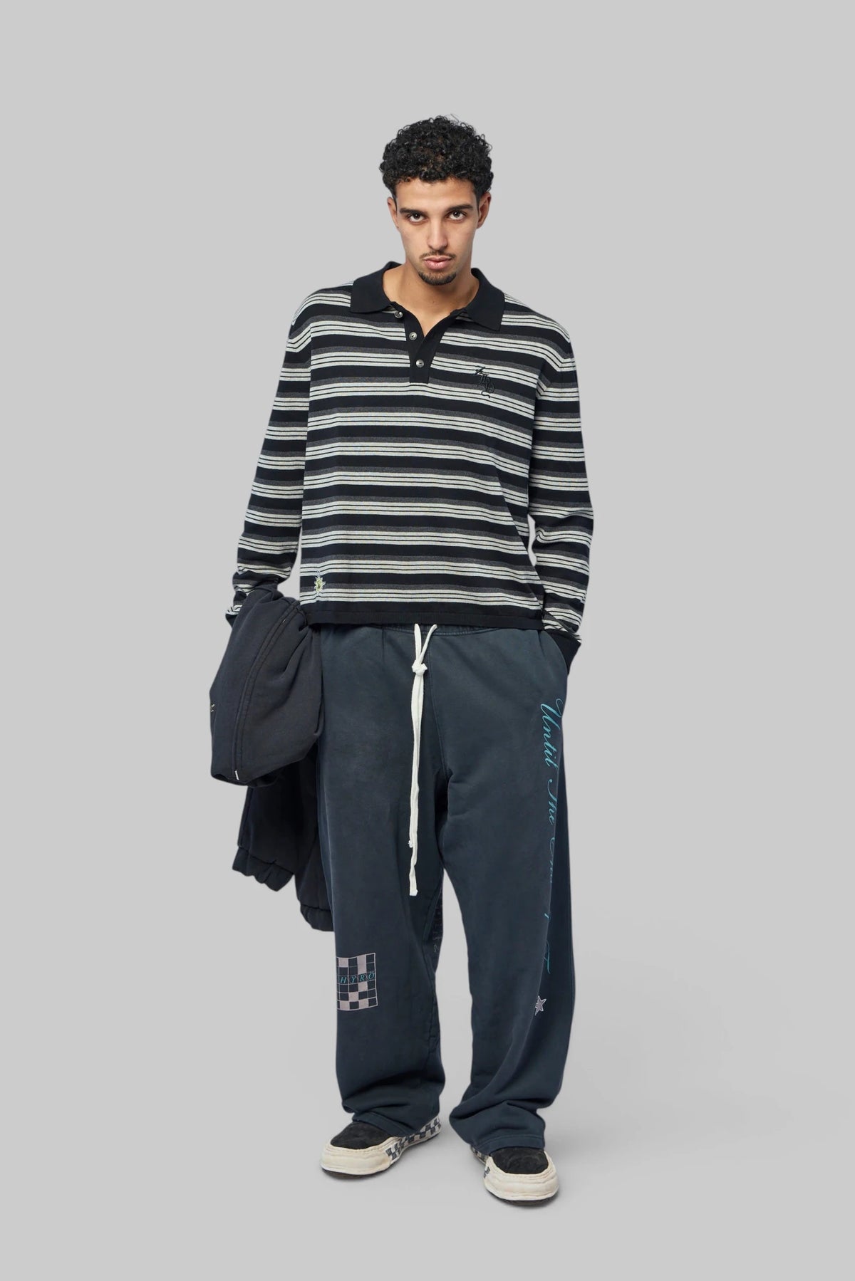 Zhyro - Knitted Striped L/S Polo - LABELS