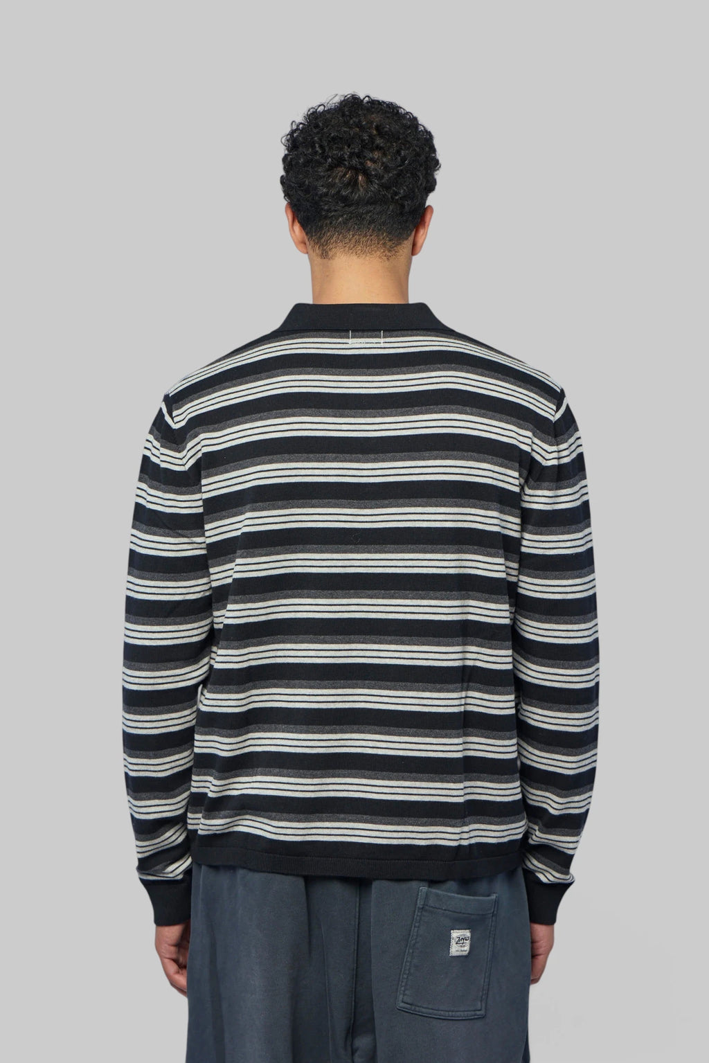 Zhyro - Knitted Striped L/S Polo - LABELS
