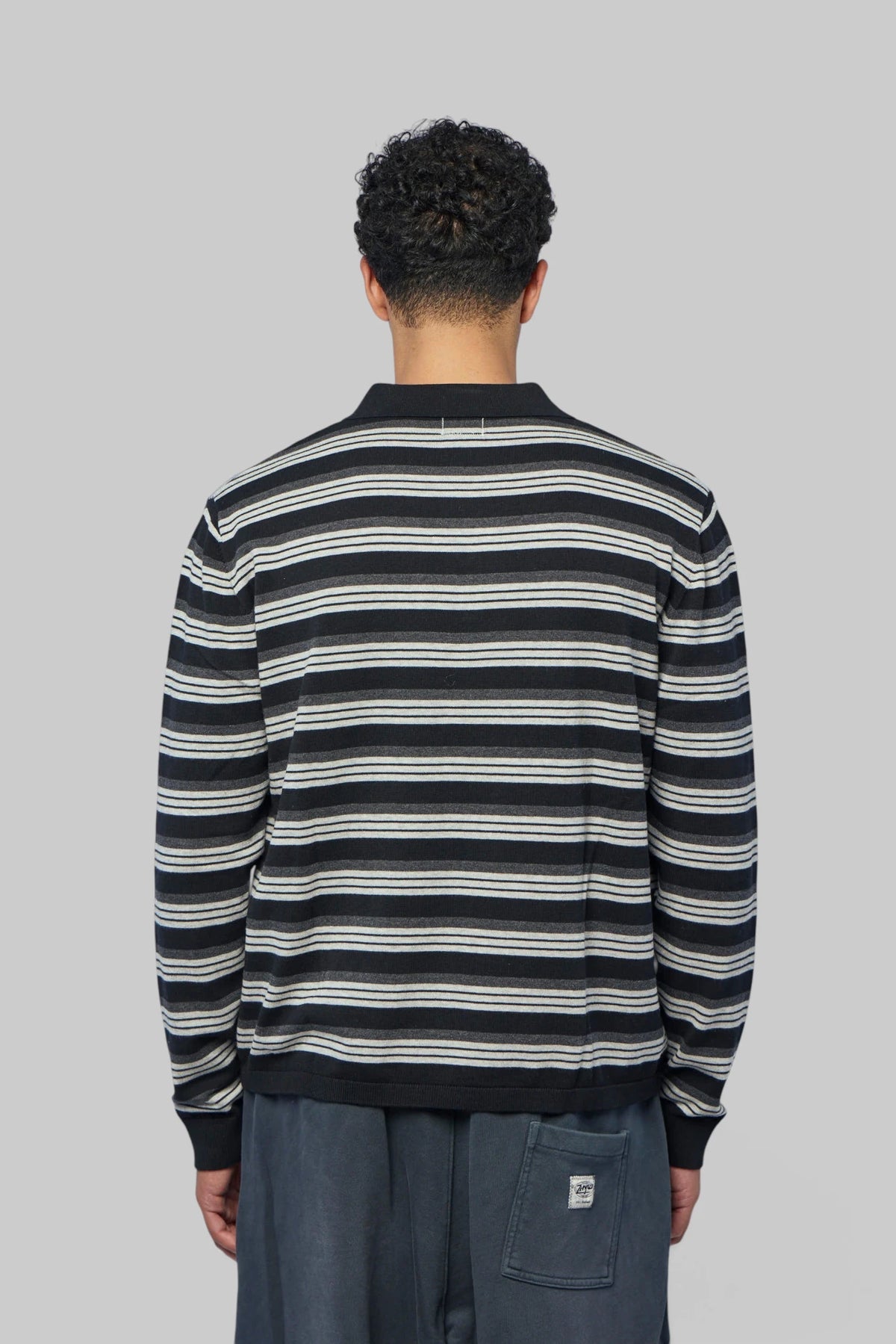 Zhyro - Knitted Striped L/S Polo - LABELS