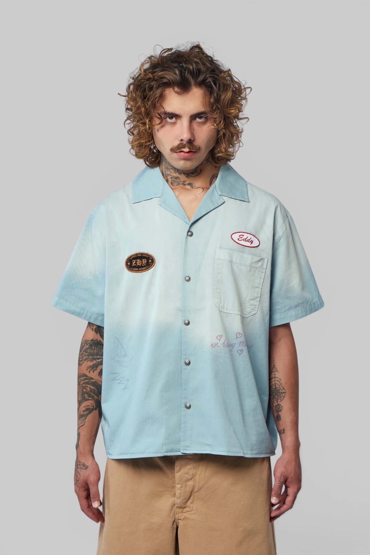 Zhyro Memory Mechanic Shirt front view with button-up design