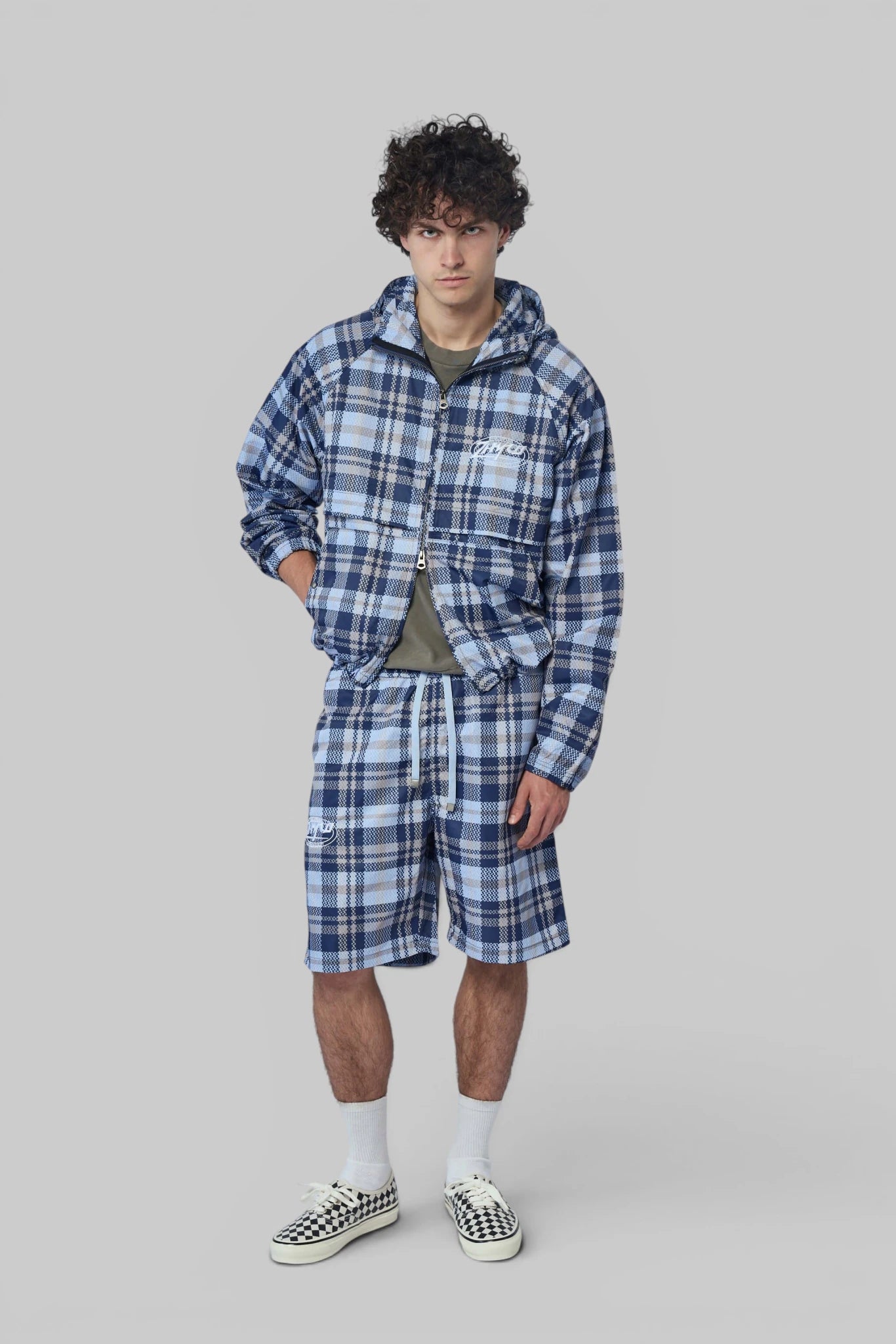 Zhyro - Nylon Plaid Shorts - LABELS