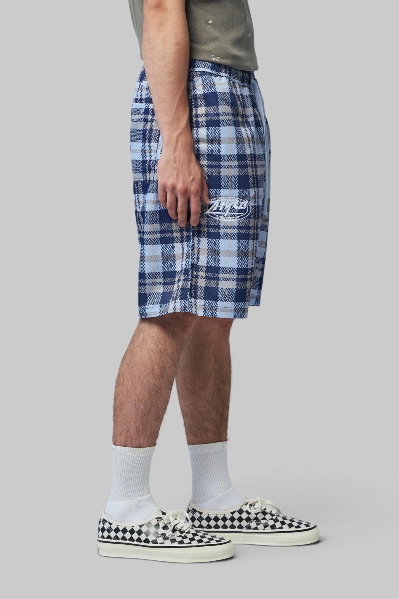 Zhyro - Nylon Plaid Shorts - LABELS