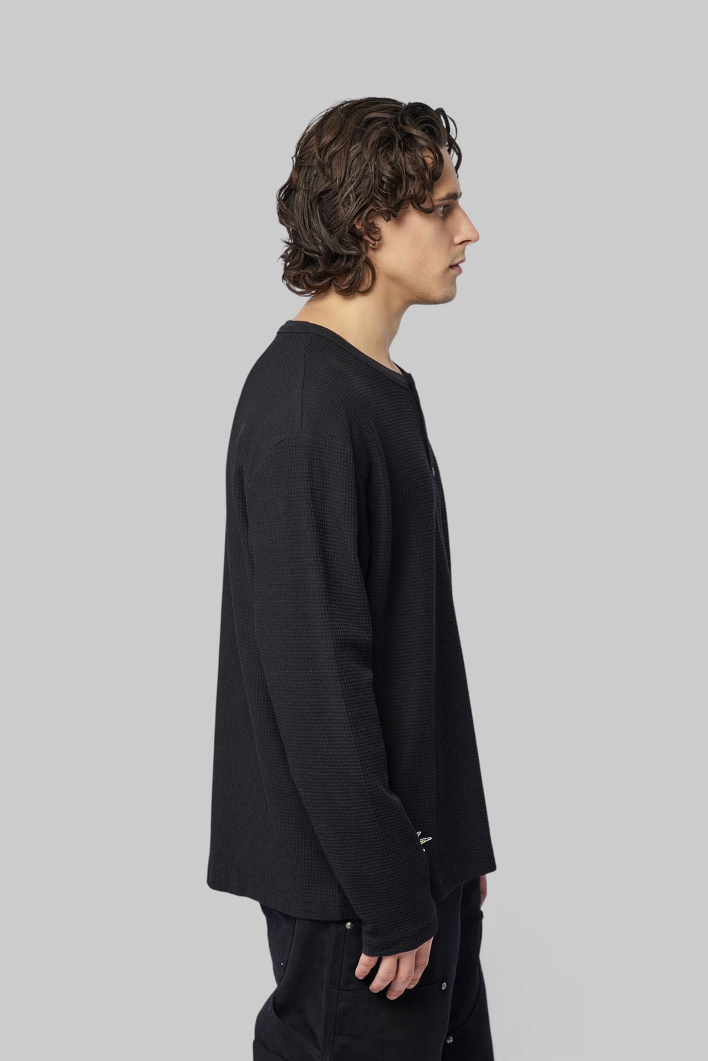 Zhyro - Waffle Henley | ZHY20026117 | Black - LABELS
