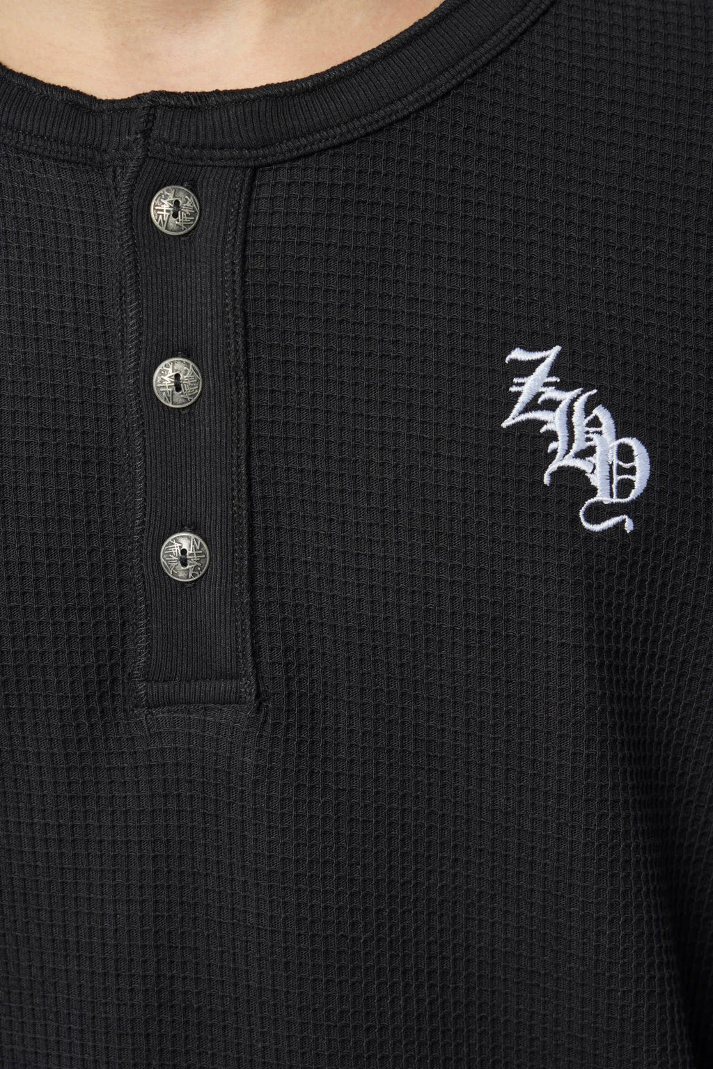 Zhyro - Waffle Henley | ZHY20026117 | Black - LABELS