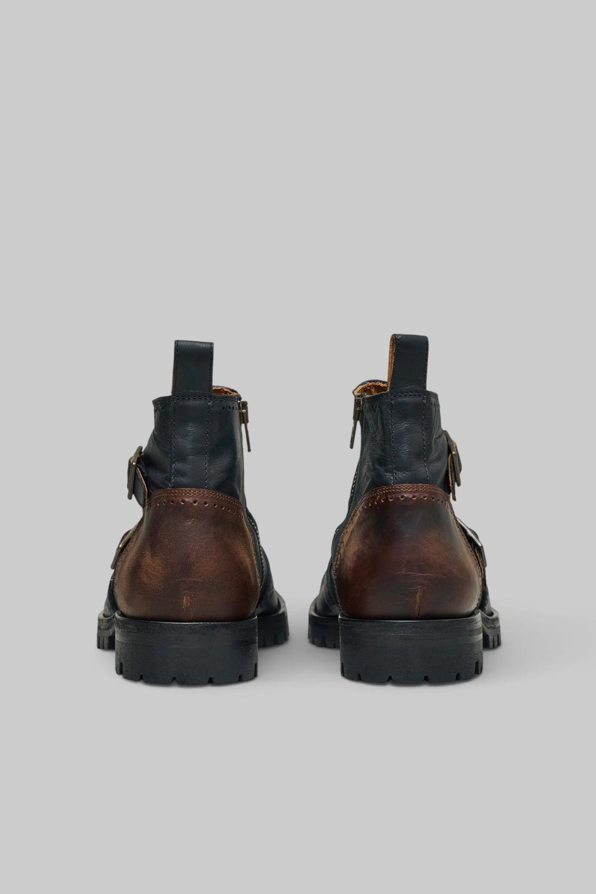 Ziggy Chen - Brass Tip Buckle Boots With Spats - LABELS
