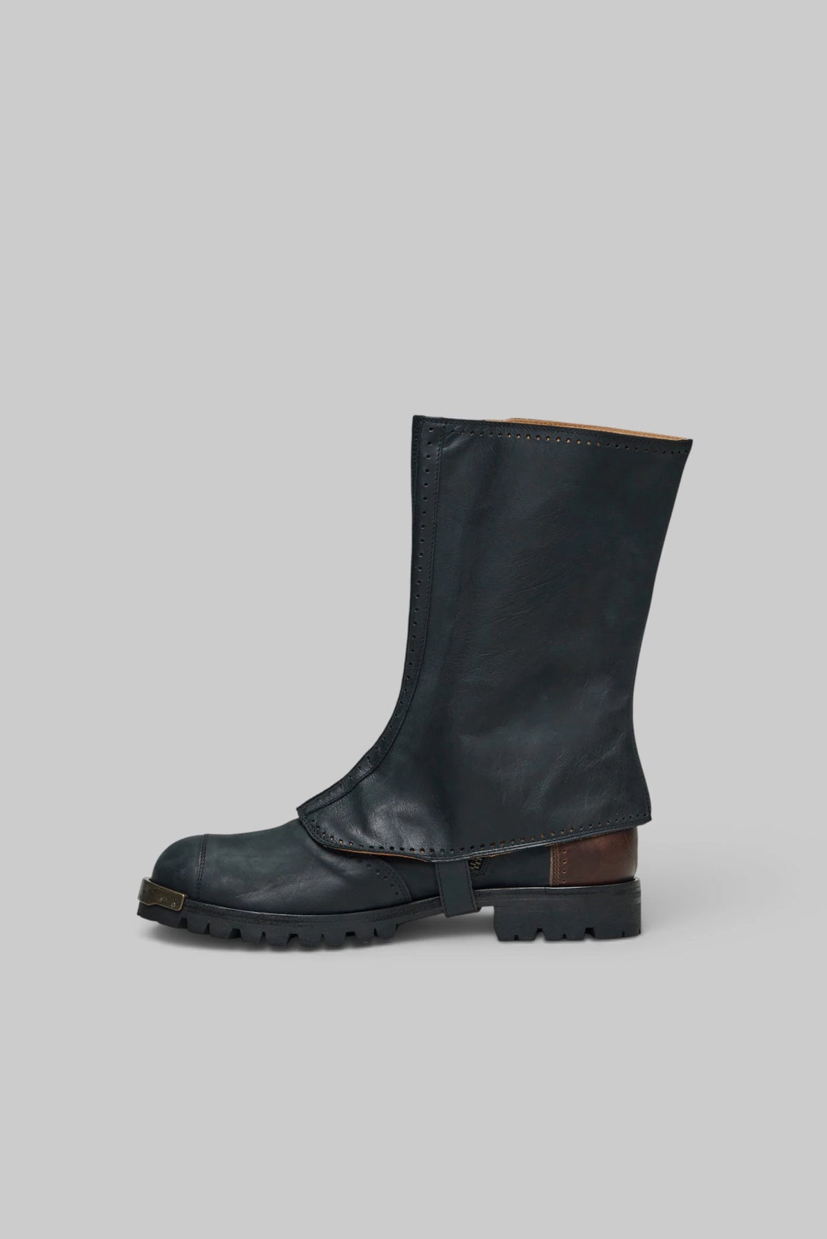 Ziggy Chen - Brass Tip Buckle Boots With Spats - LABELS