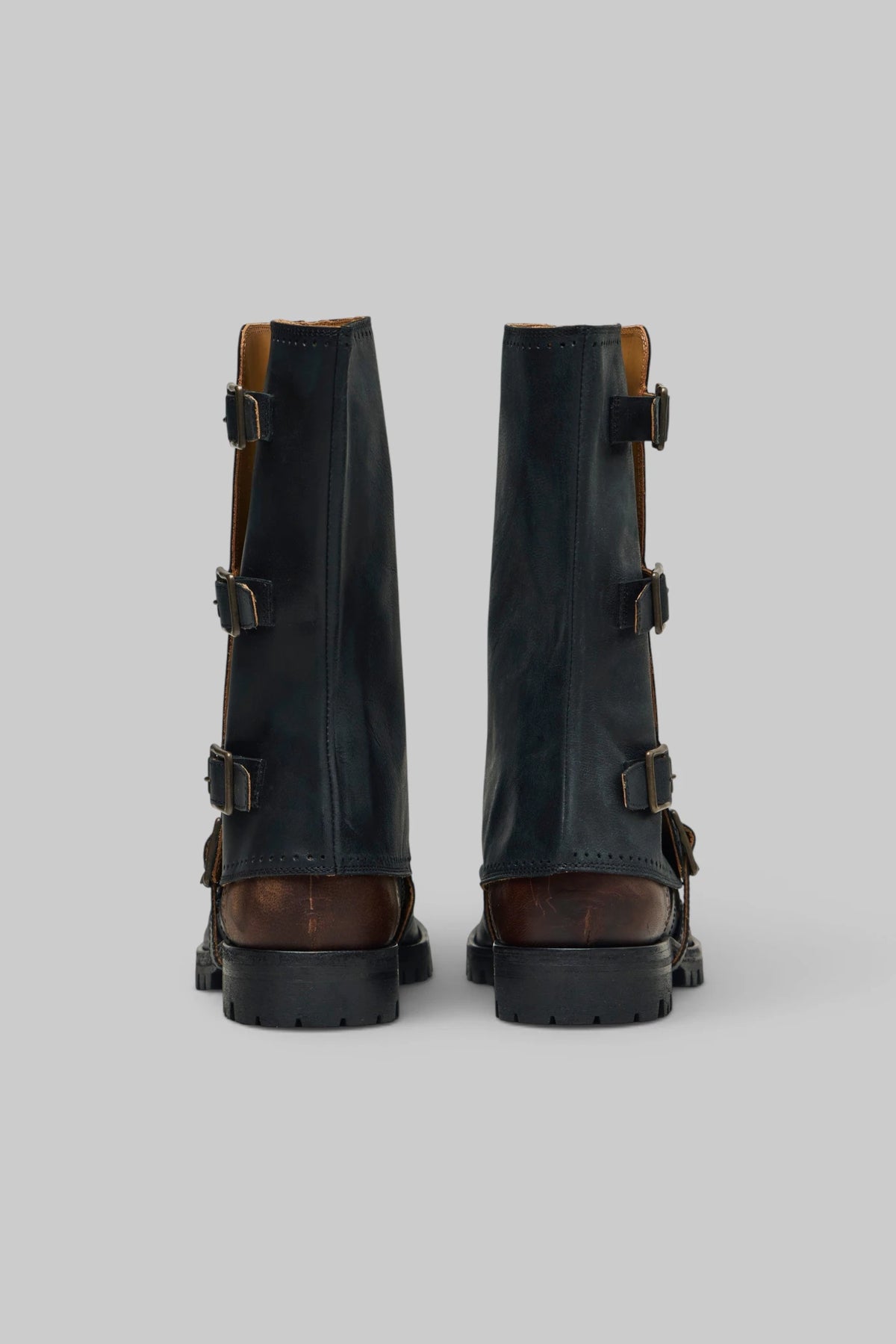 Ziggy Chen - Brass Tip Buckle Boots With Spats - LABELS