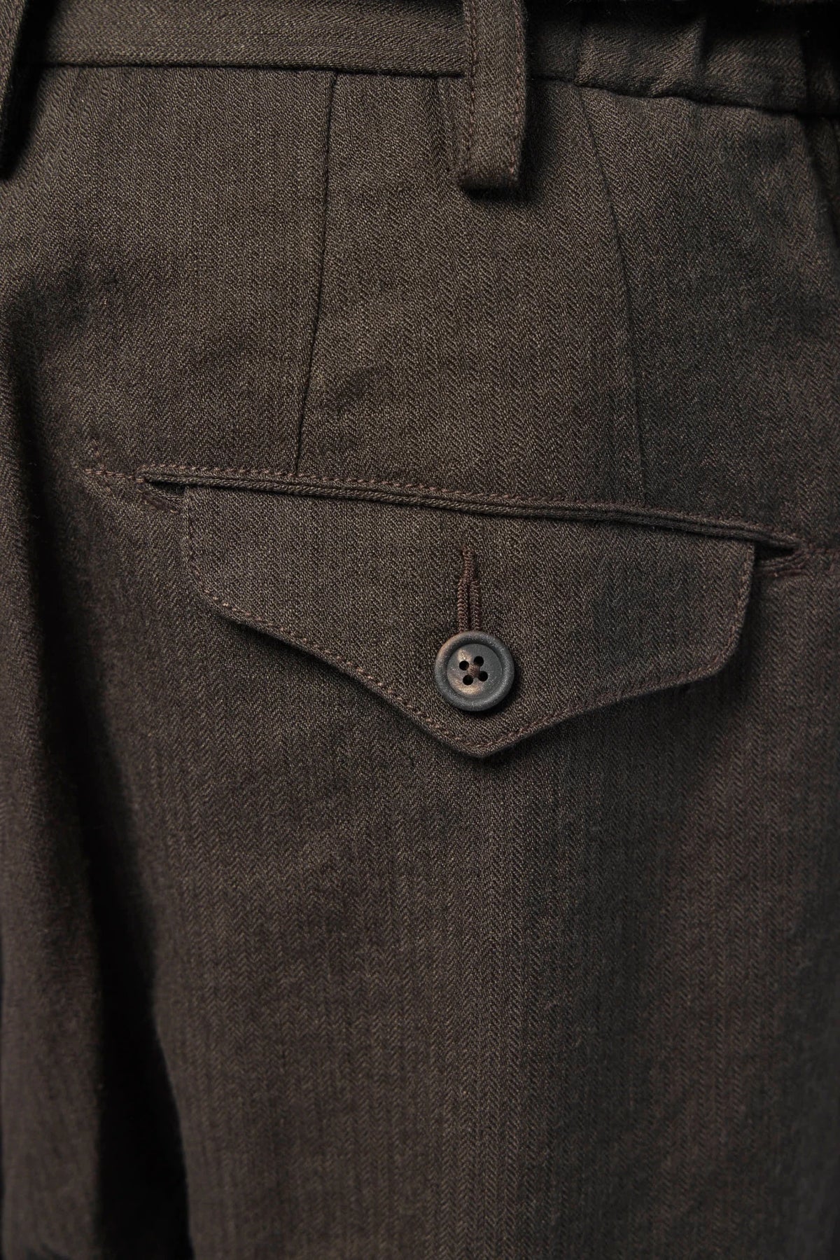 Ziggy Chen - Herringbone Straight-leg Trousers - LABELS