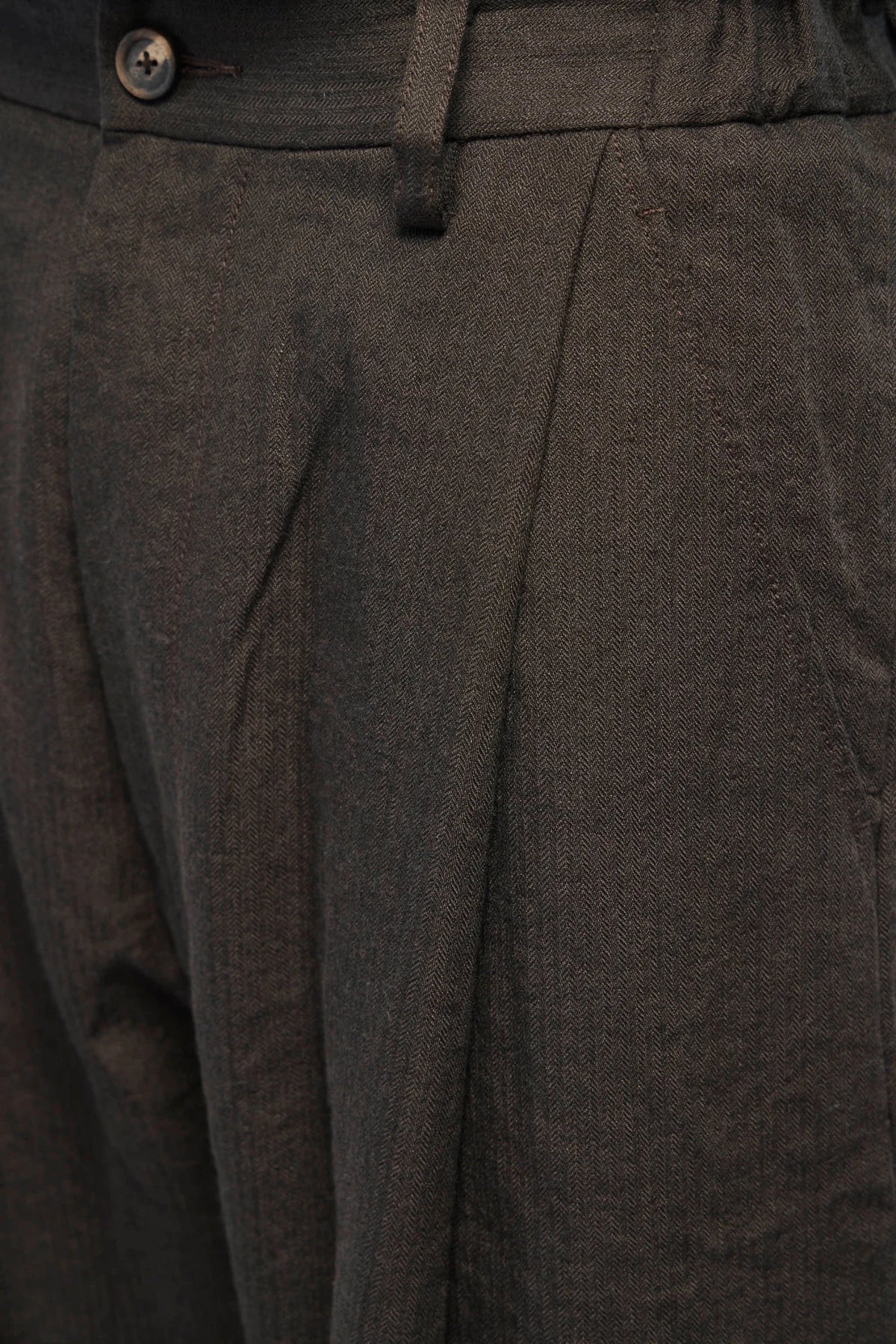 Ziggy Chen - Herringbone Straight-leg Trousers - LABELS