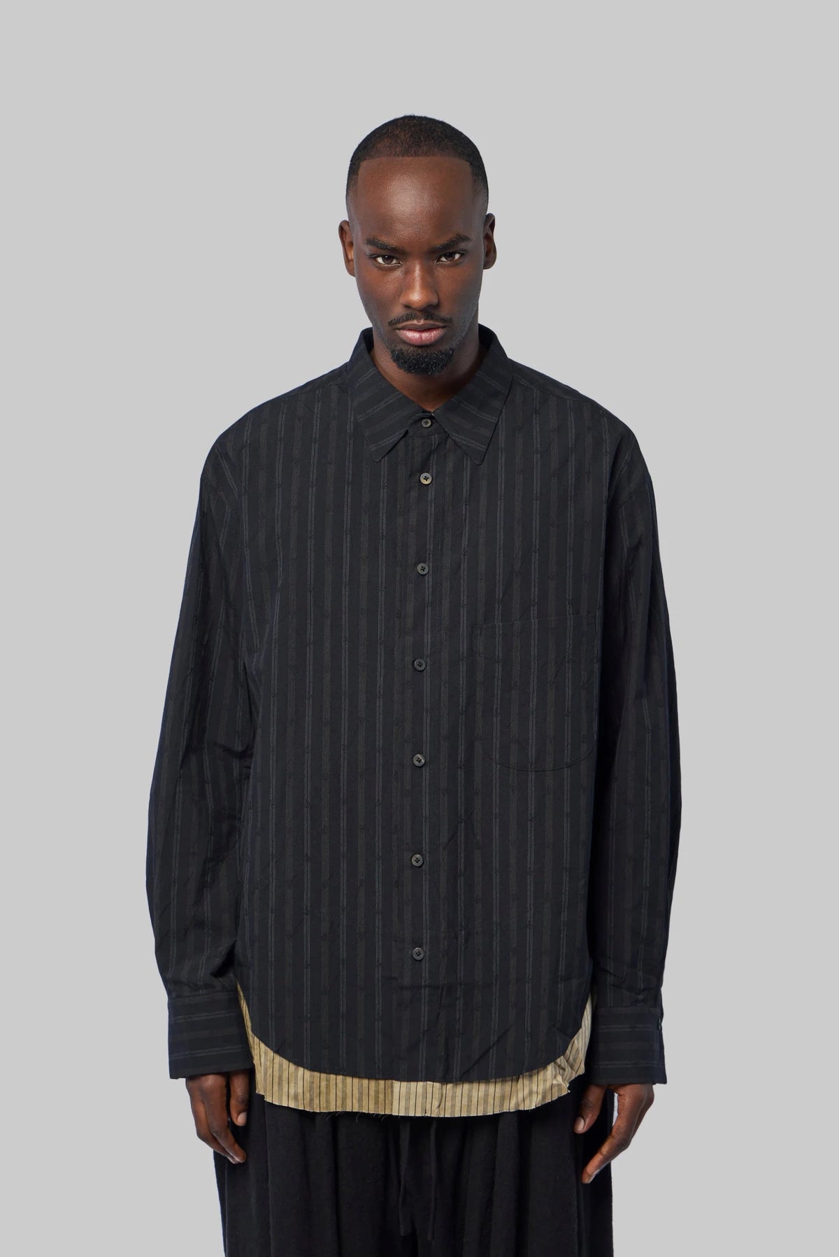 Ziggy Chen - Striped Layered Shirt - LABELS