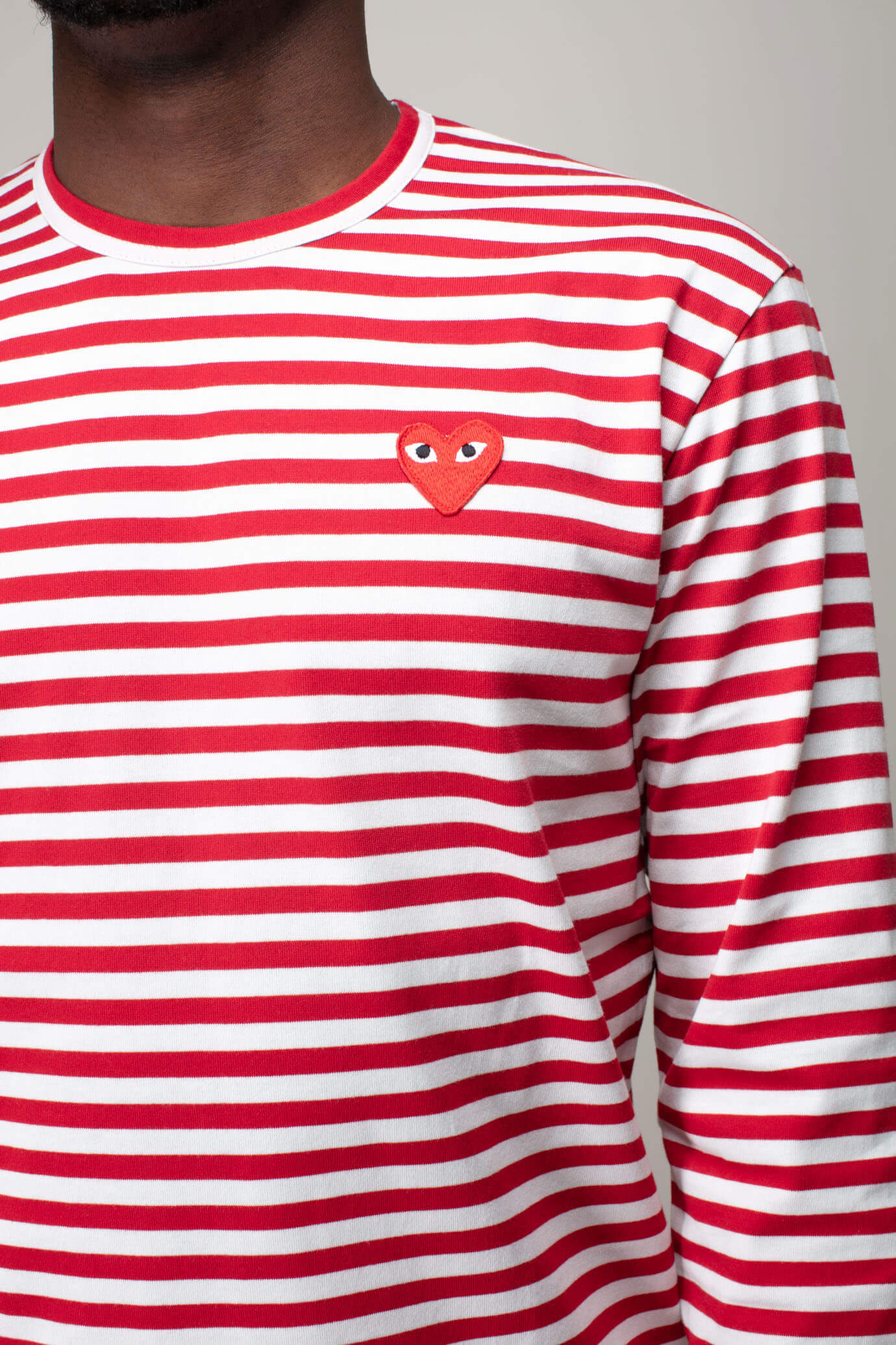 Comme des garcons 2025 red striped long sleeve