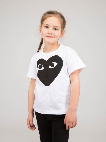 Comme Des Garcons Play Play Kids Tee Black Heart LABELS