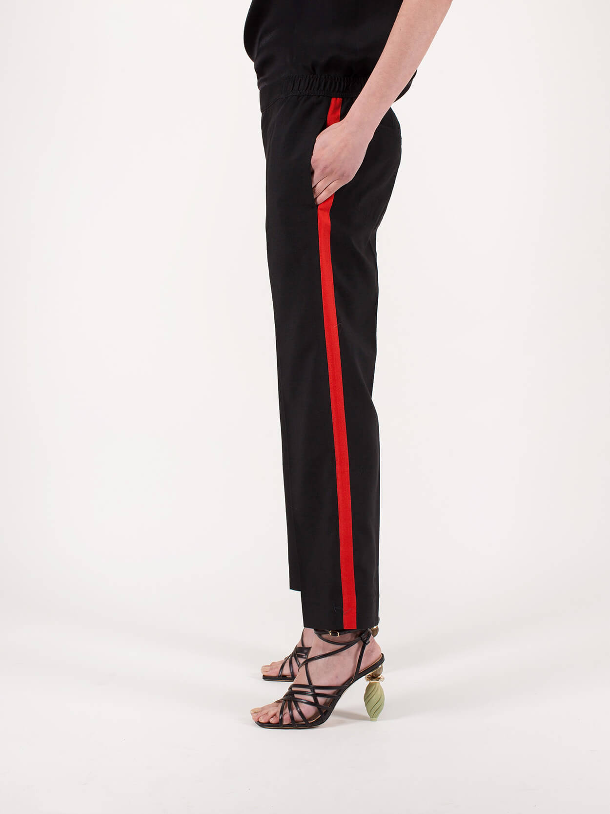 Buy Pink Side Stripe Pull On Trousers - 20S | Trousers | Tu