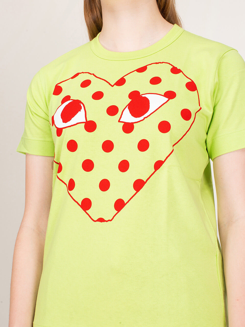 CDG Play Shirt green Polkadot LABELS