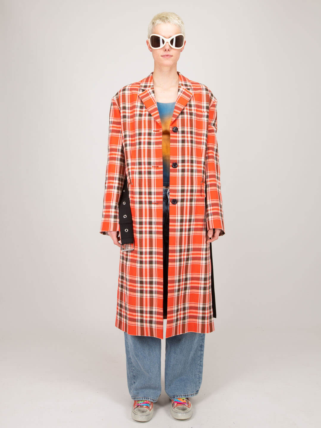 Acne plaid outlet coat