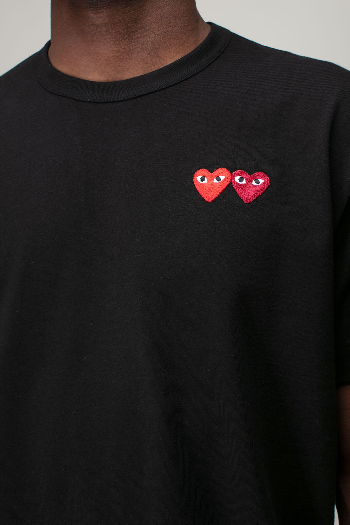 Cdg shop double heart