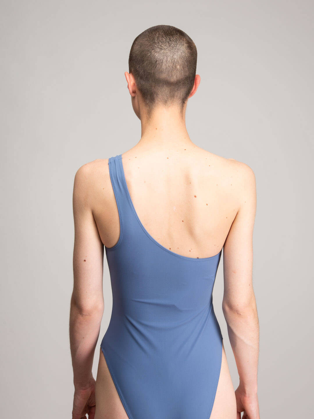 Mid one shoulder one piece swimsuit